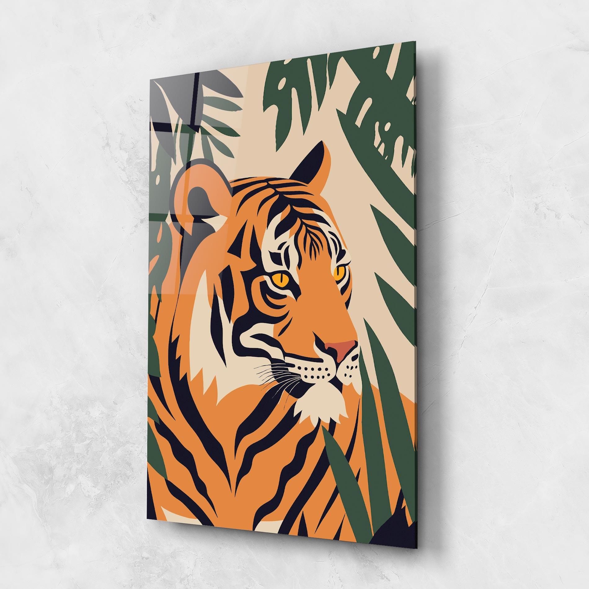 Üvegkép Cartoon Style Tiger mockup 1
