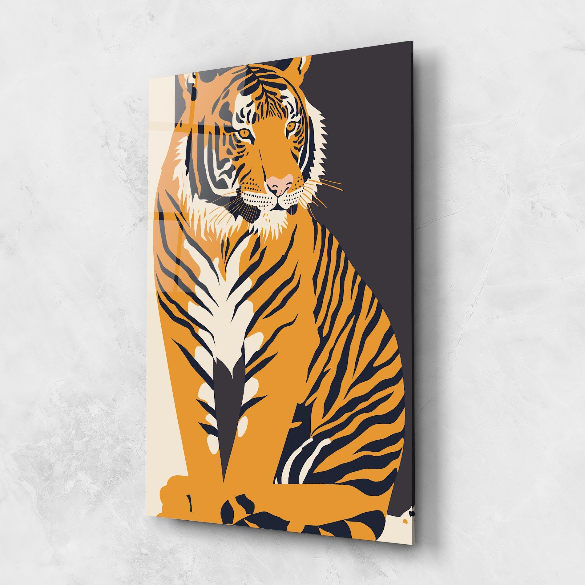Üvegkép Orange Tiger mockup 1