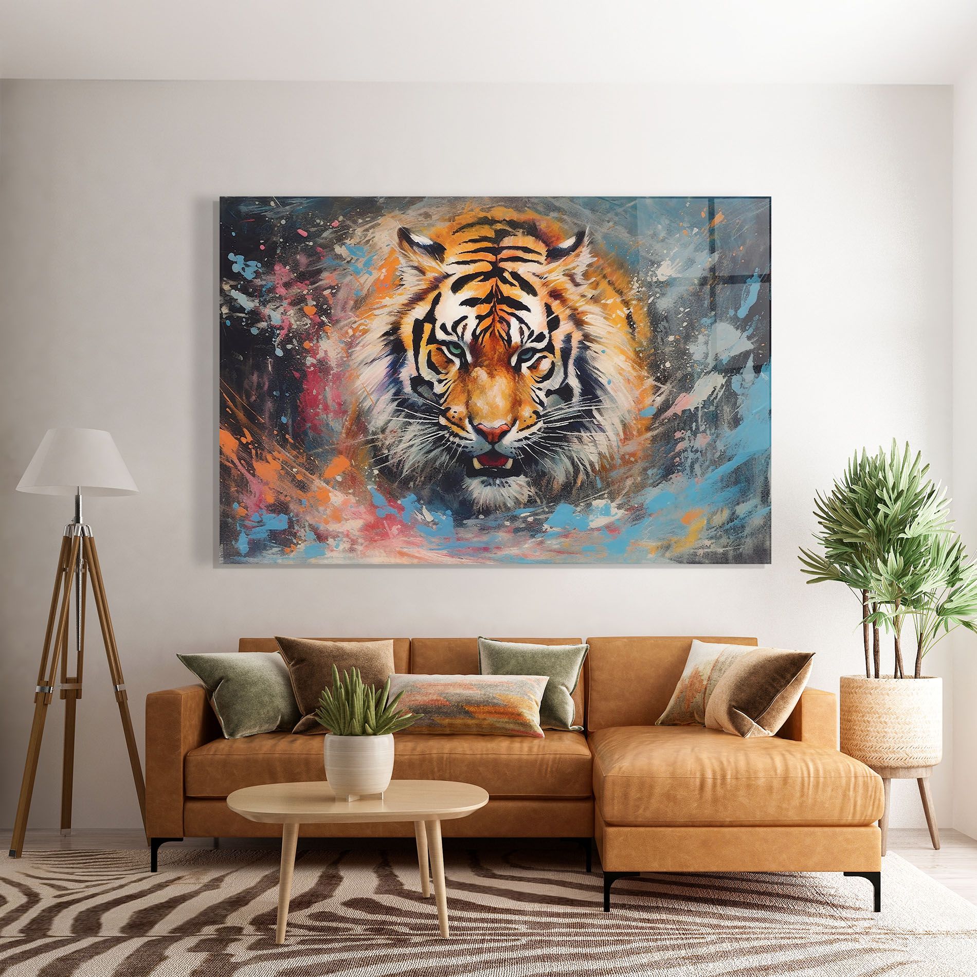 Orange Tiger Painting mockup 7
