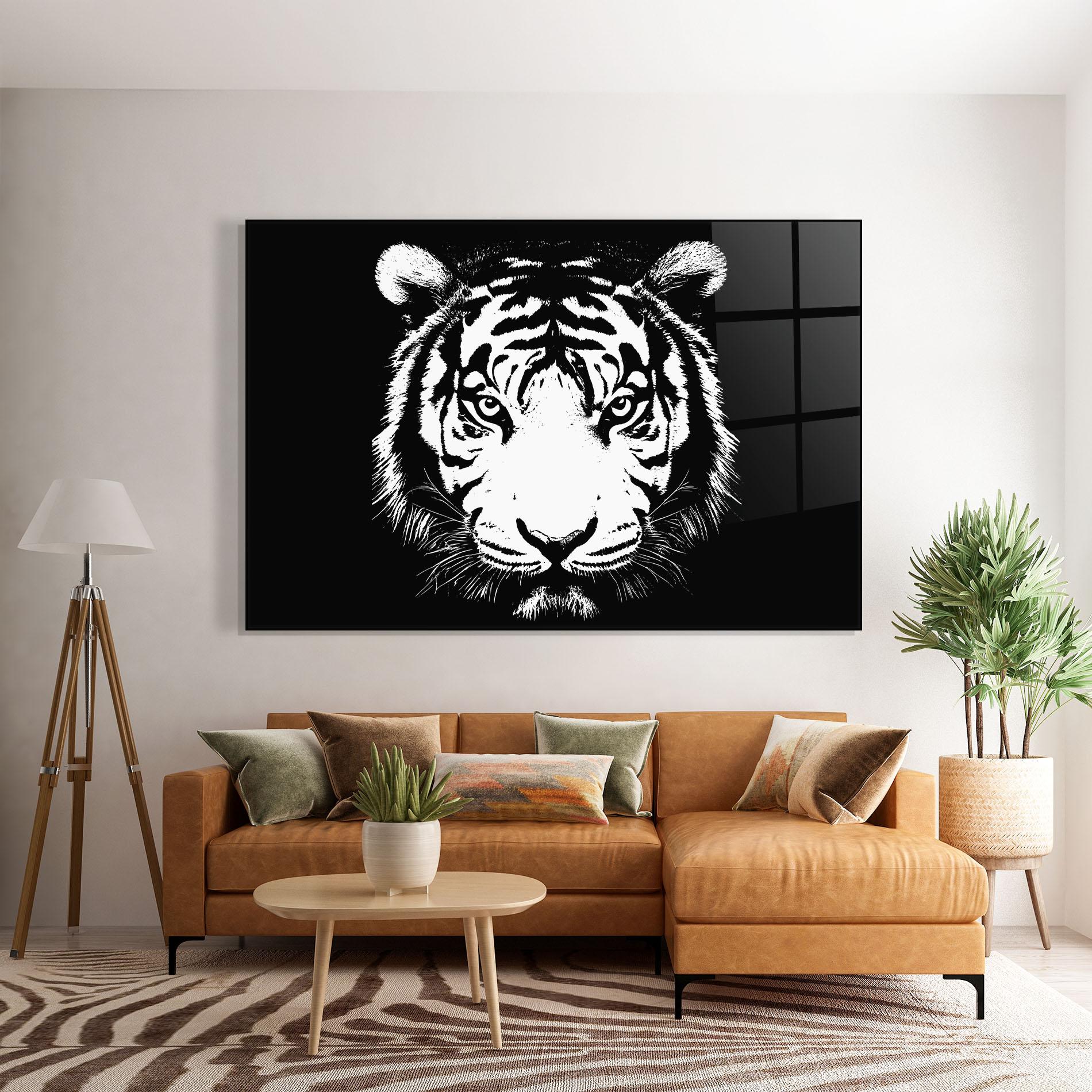 Üvegkép White Head Tiger mockup 7