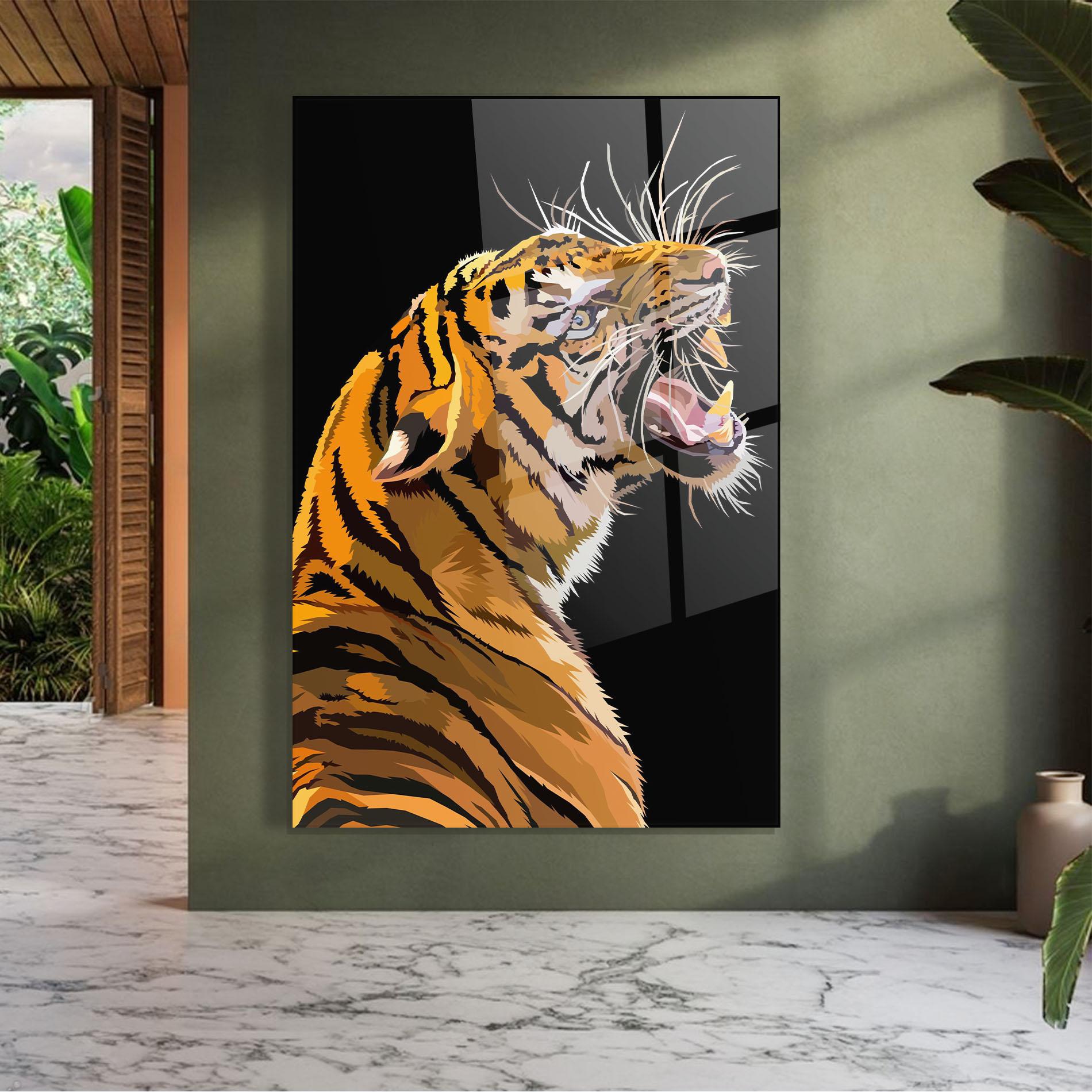 Üvegkép Angry Tiger mockup 7