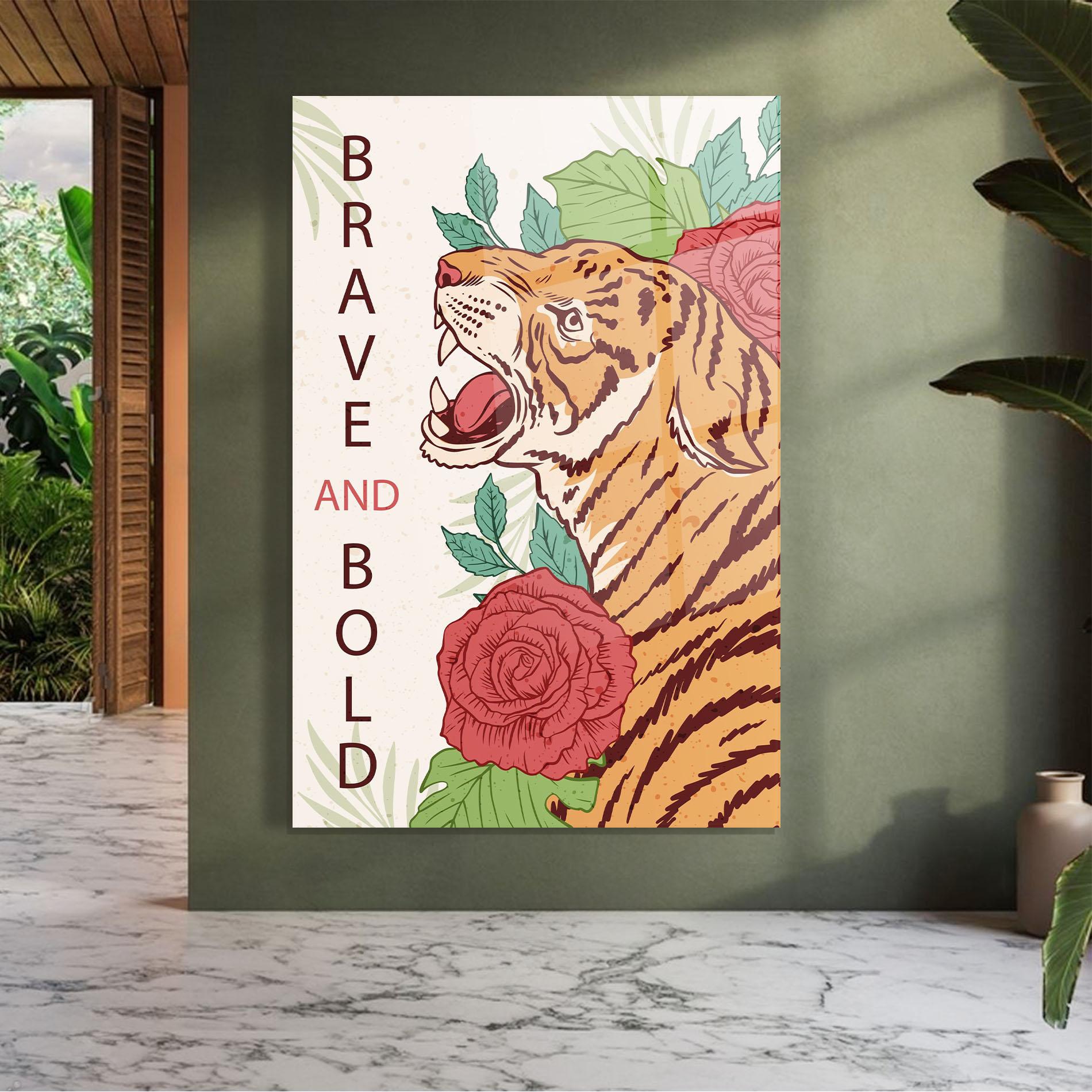 Üvegkép Brave Tiger mockup 7