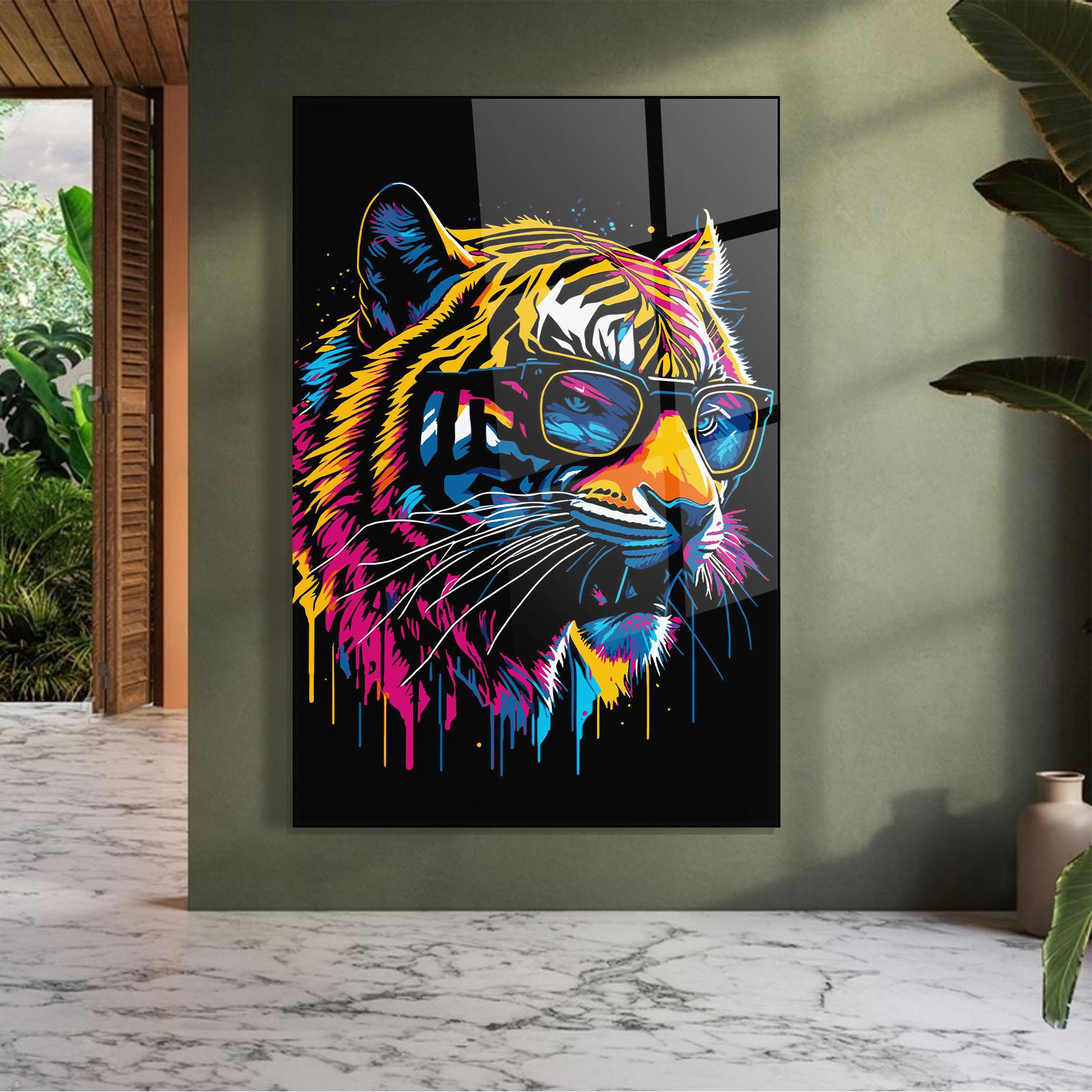 Üvegkép Cool Tiger mockup 7