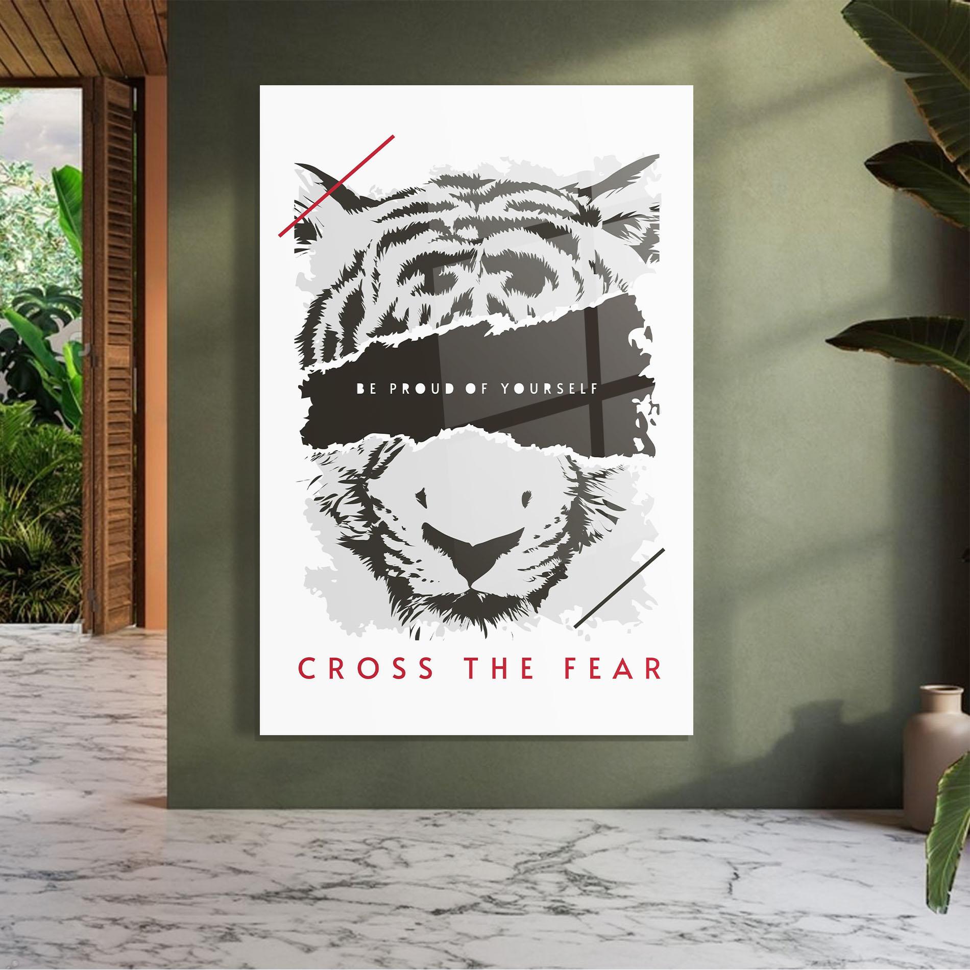 Üvegkép Cross The Fear mockup 7