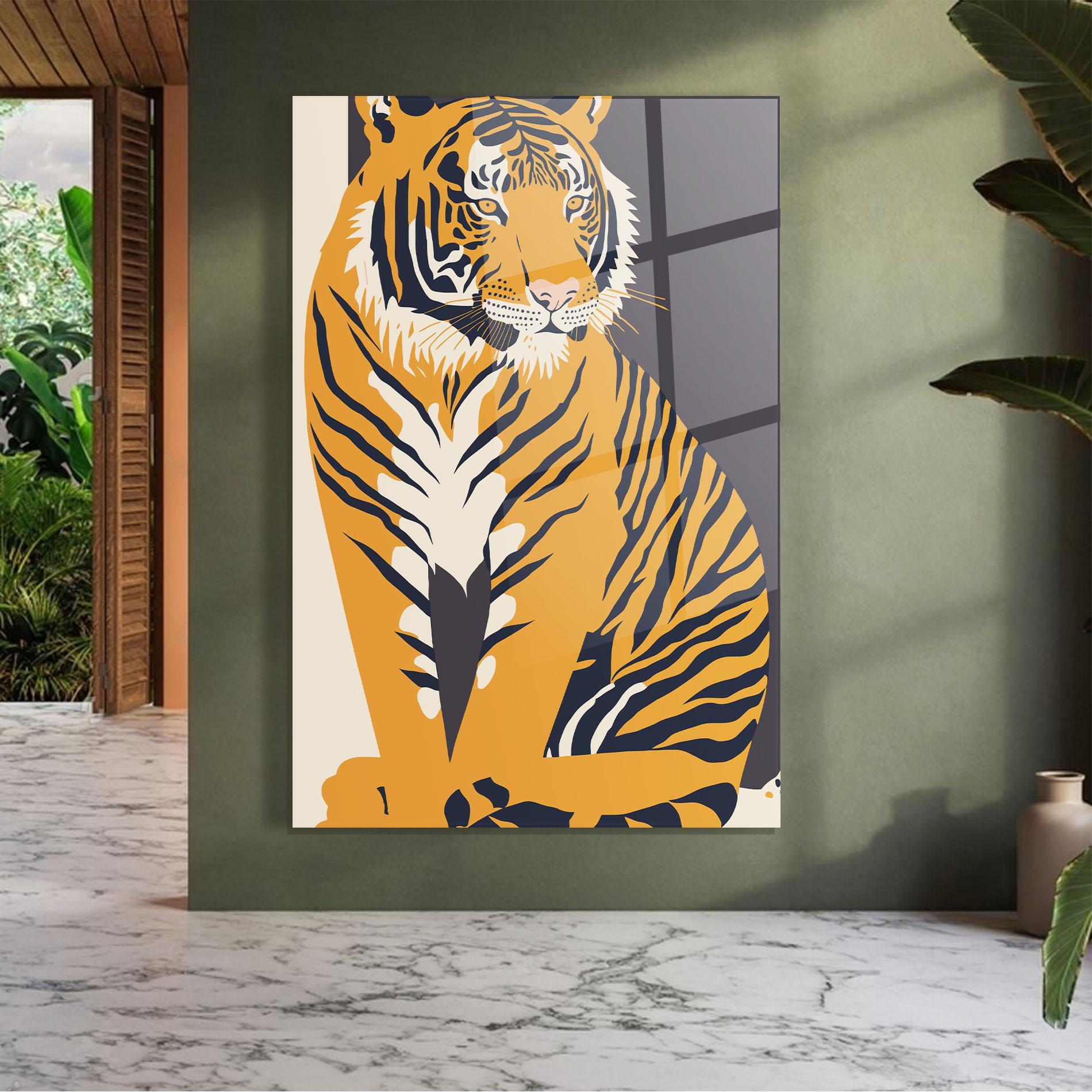 Üvegkép Orange Tiger mockup 7