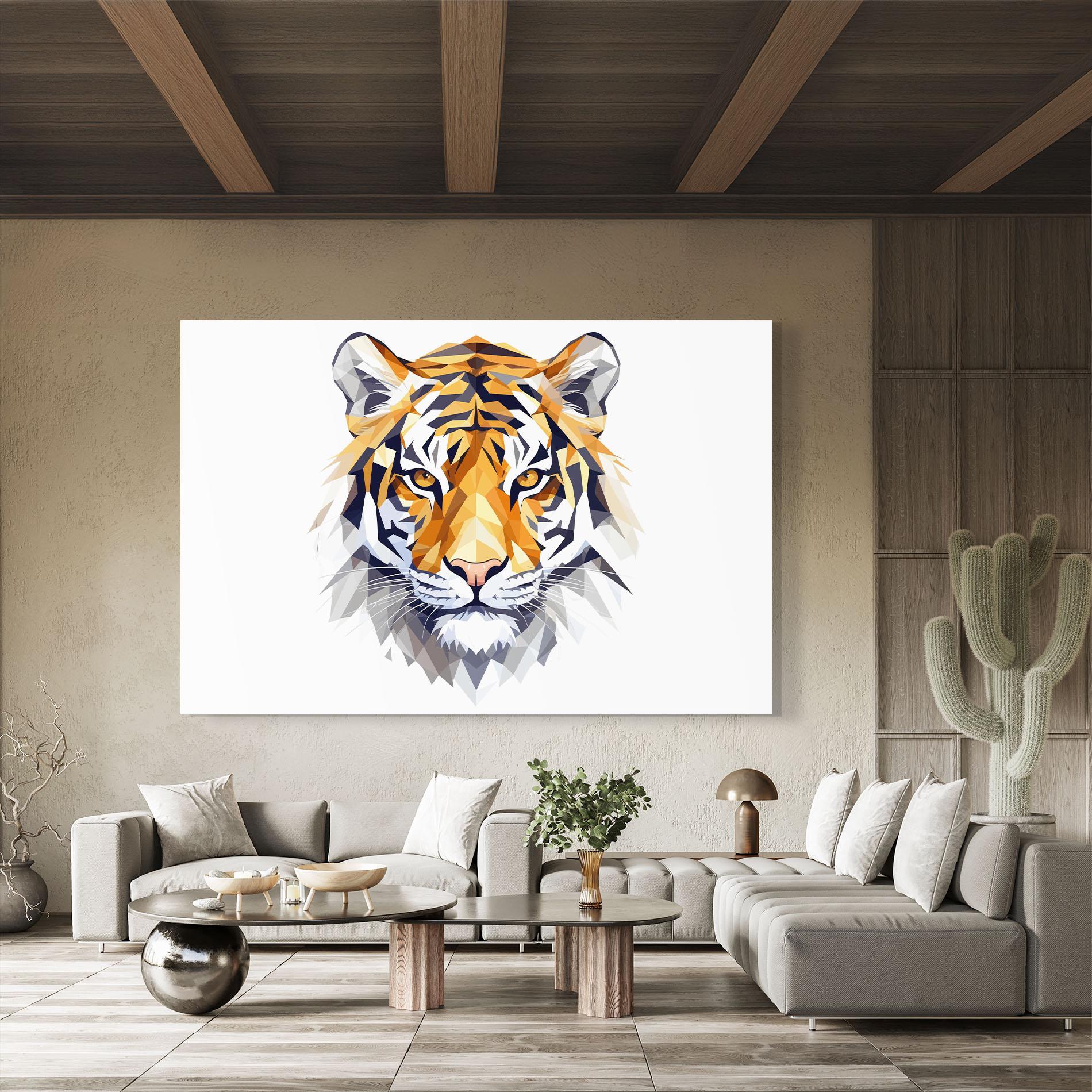 Üvegkép Beautifu Tiger Portrait mockup 8