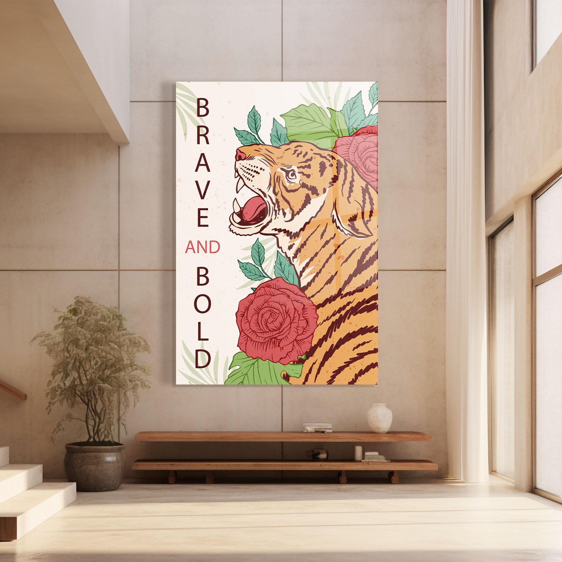 Üvegkép Brave Tiger mockup 8