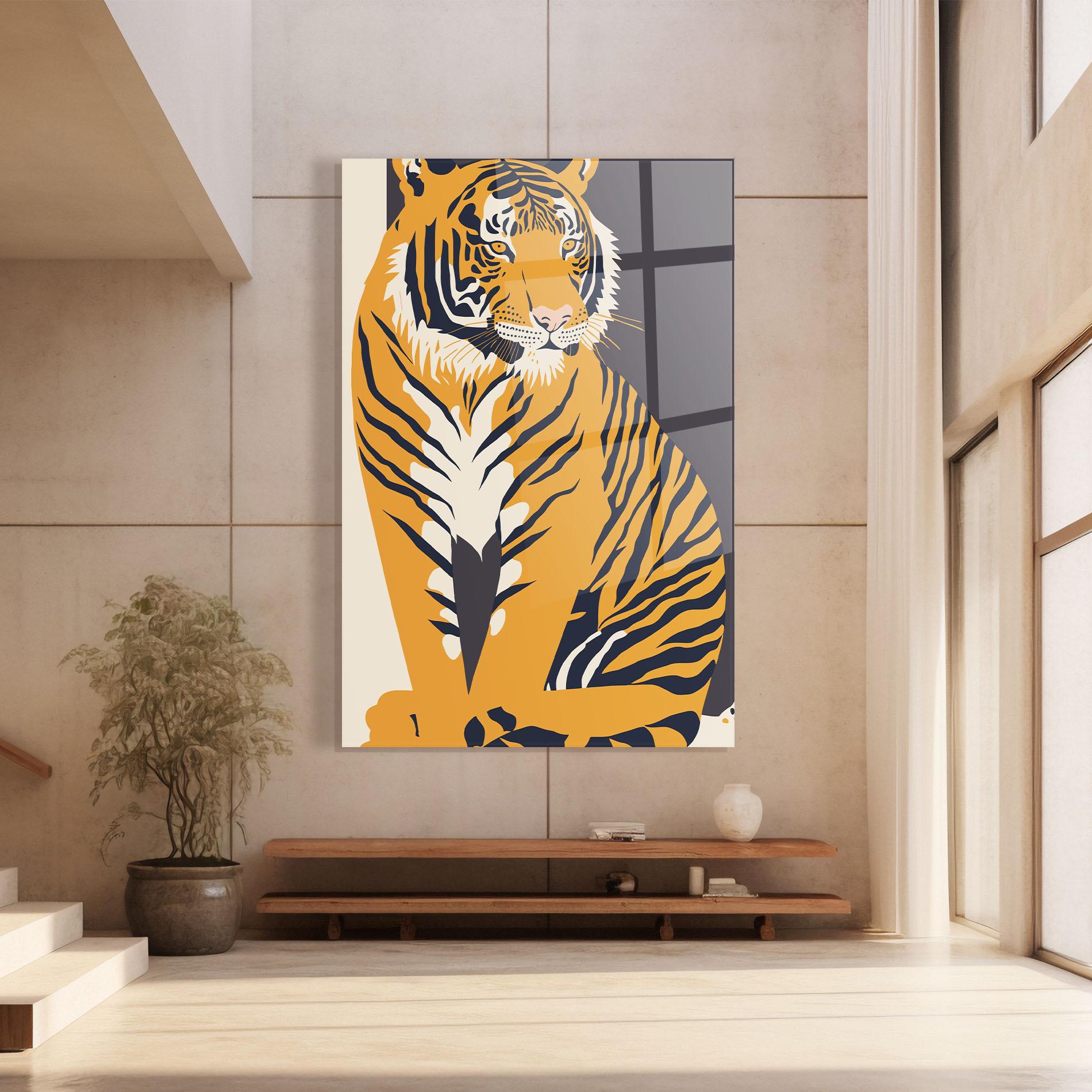 Üvegkép Orange Tiger mockup 8