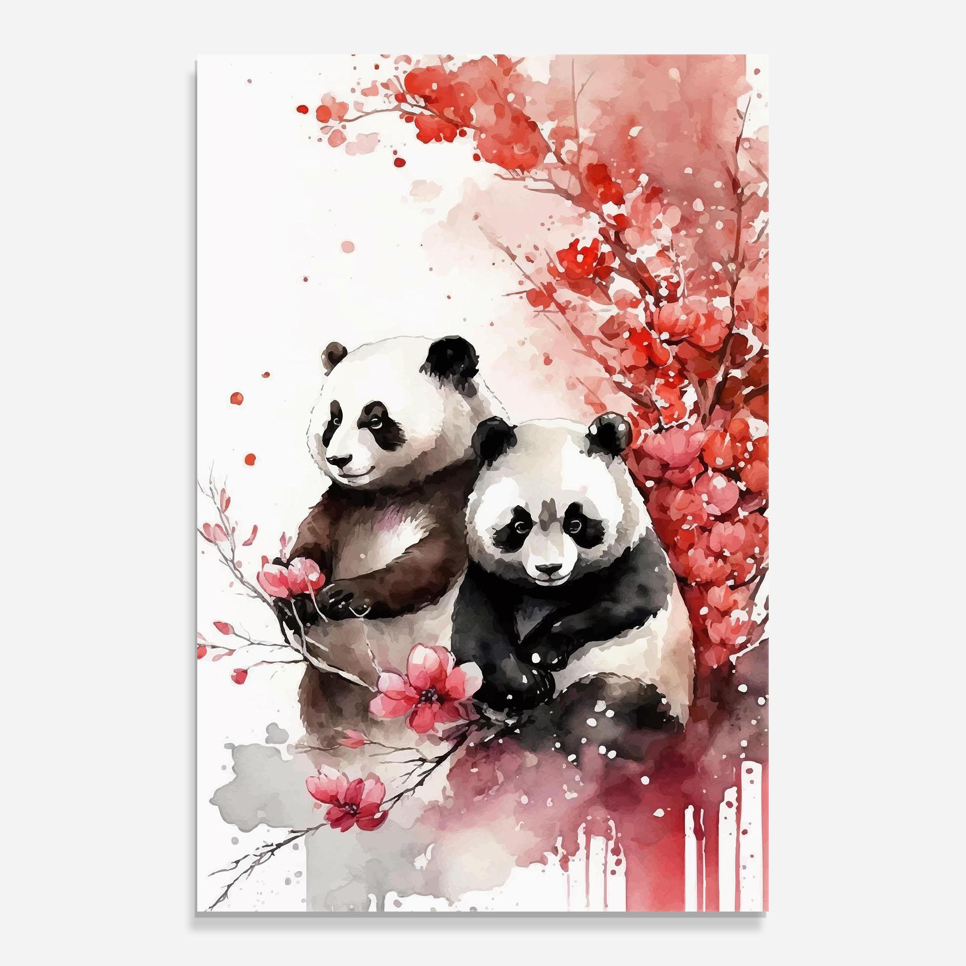 Üvegkép Blossom Panda mockup 0