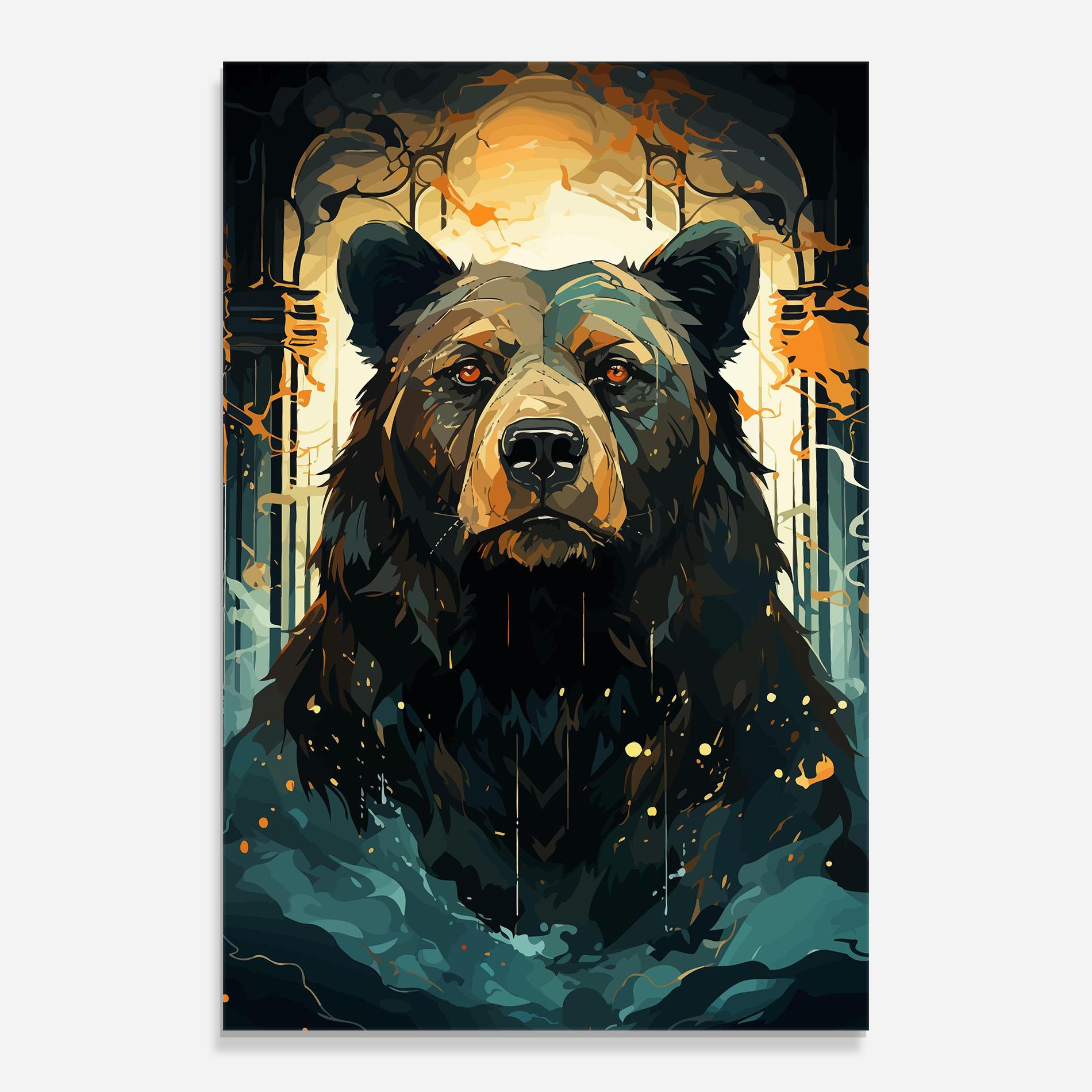 Üvegkép Brown Bear Art mockup 0