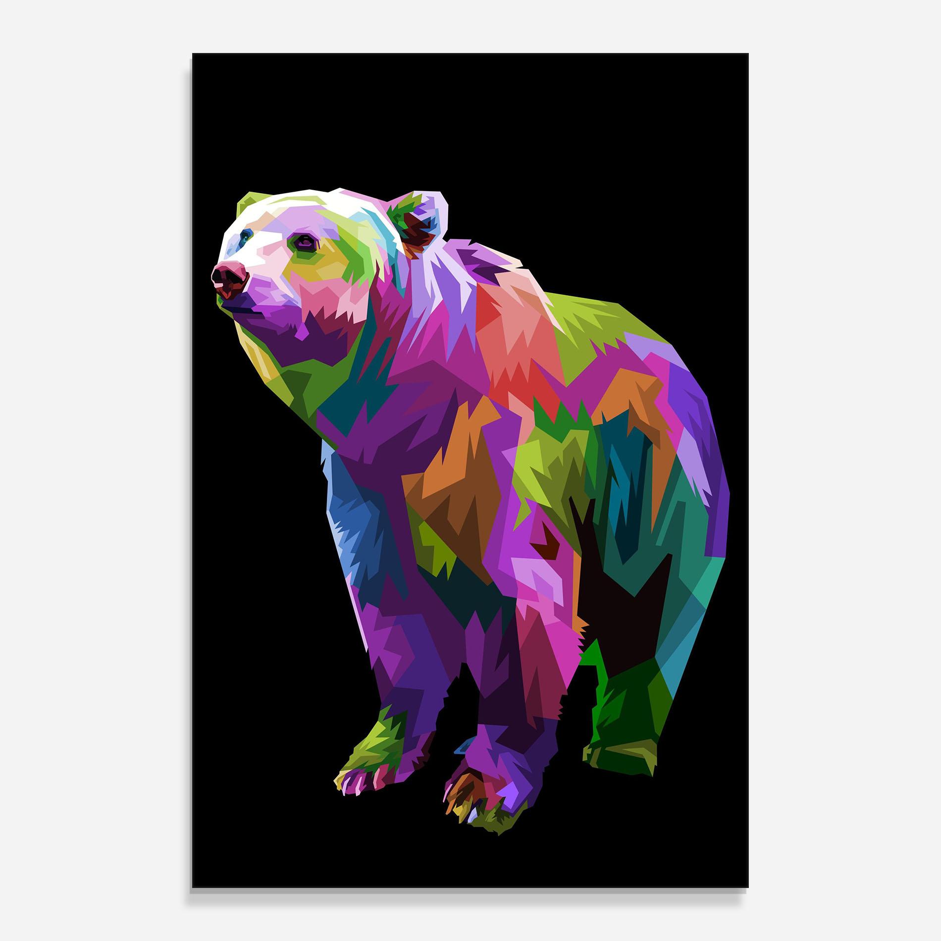 Üvegkép Colorful Icebear mockup 0