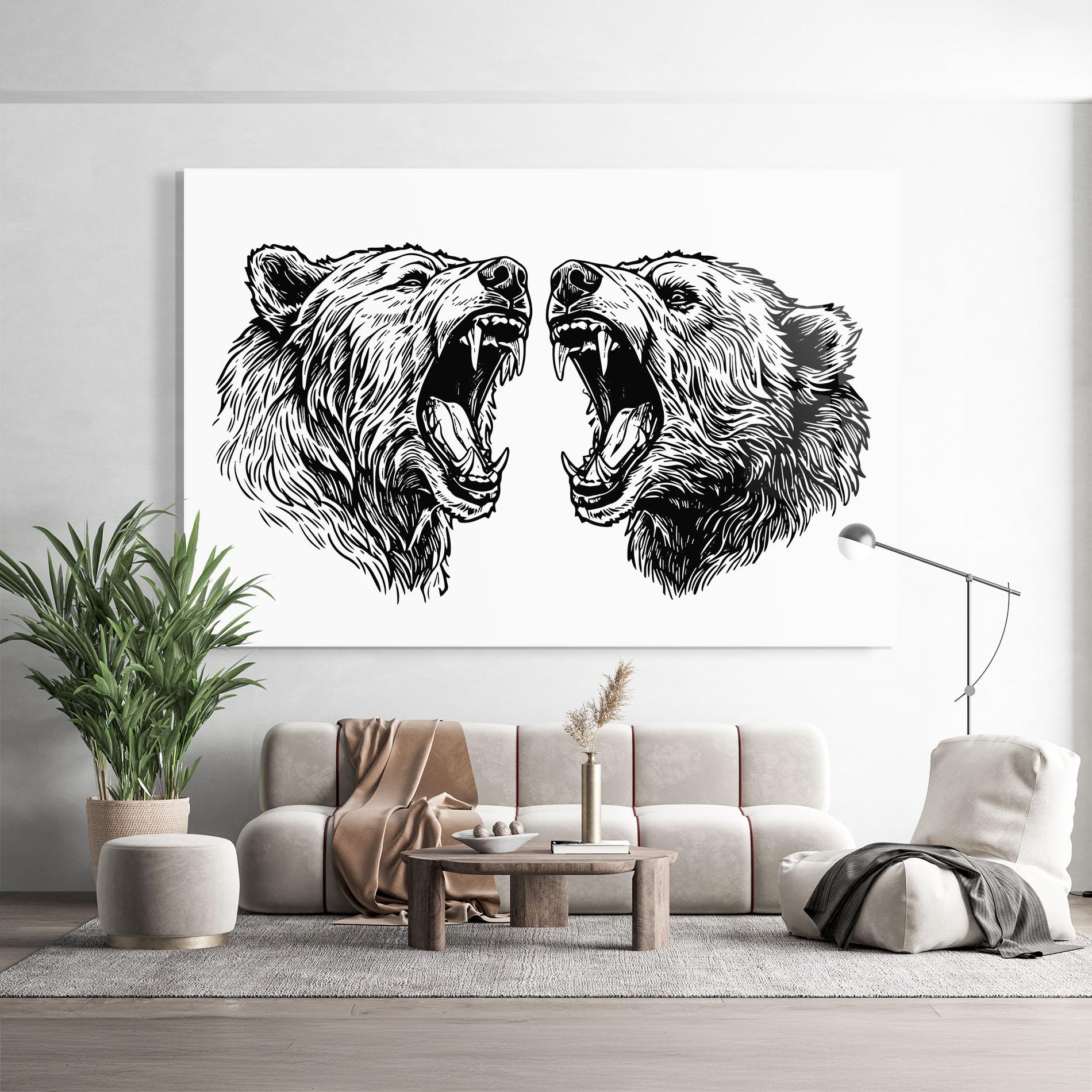 Üvegkép Bear Bite mockup 9