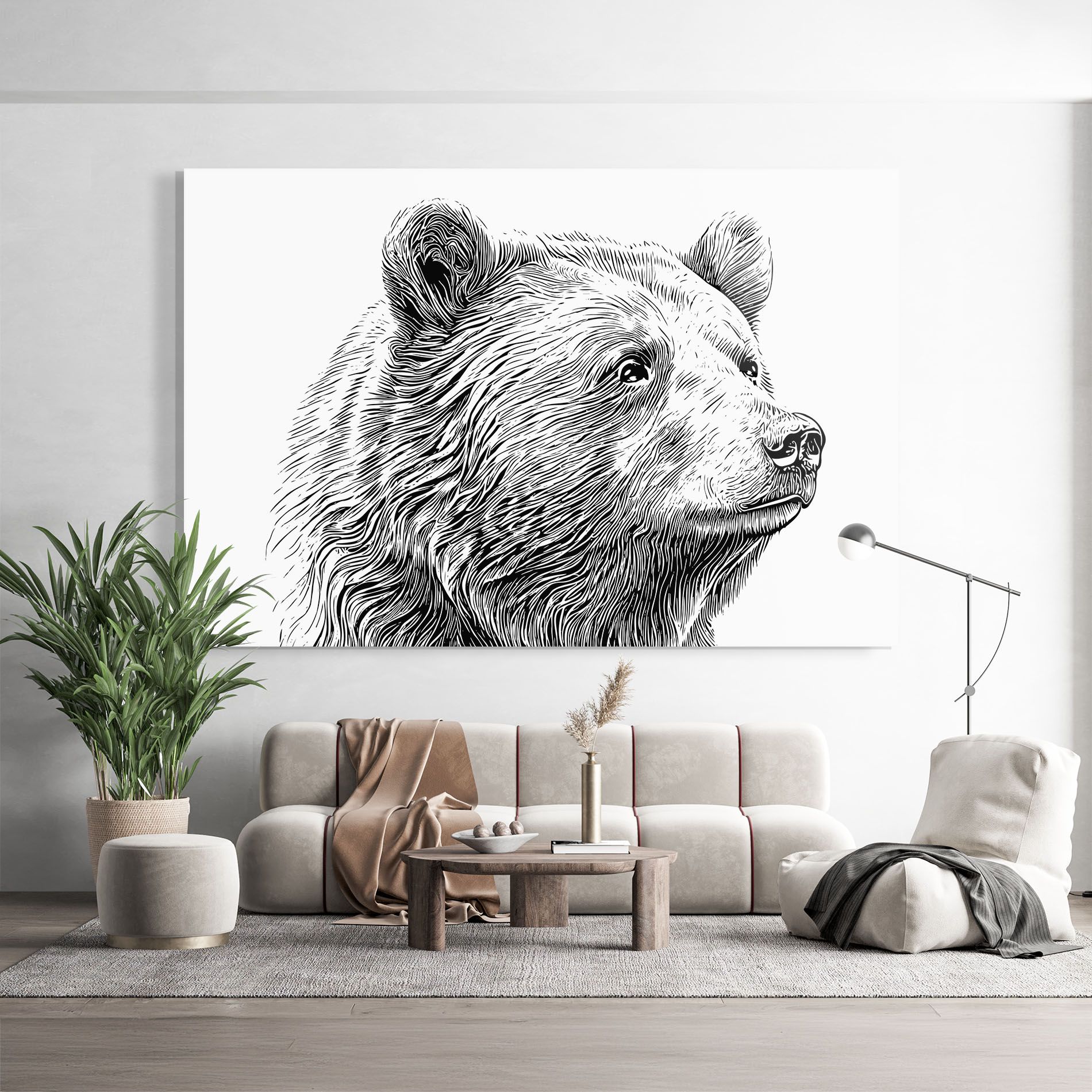 Bear Portrait Line mockup 9