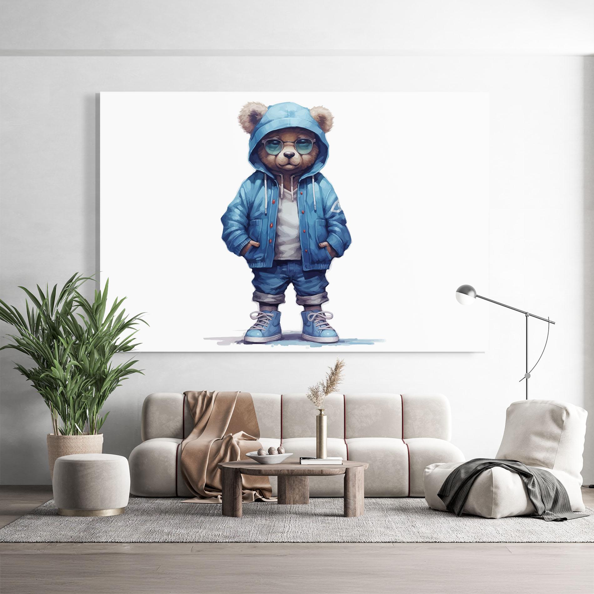 Üvegkép Cool Bear mockup 9