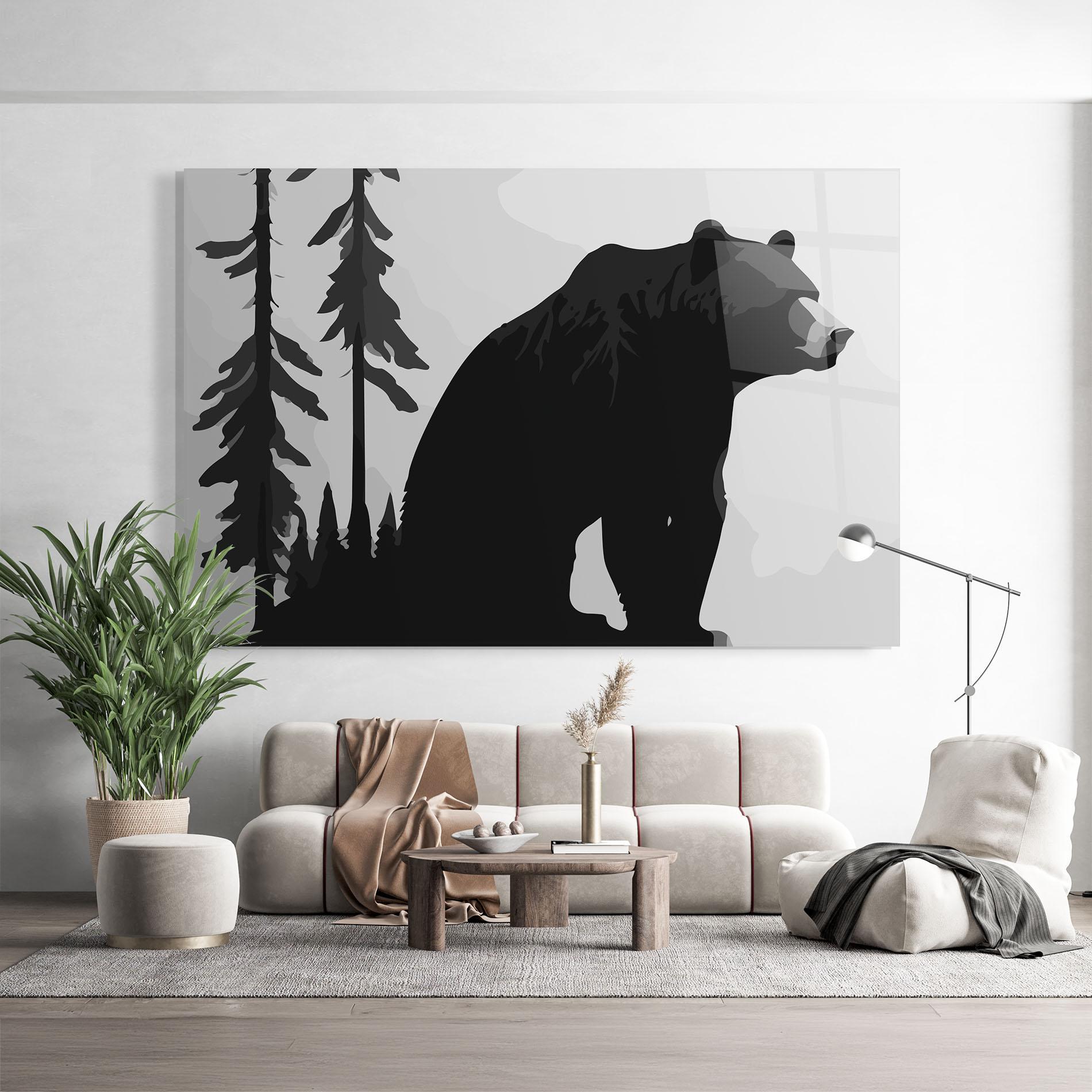 Üvegkép Forest Bear mockup 9