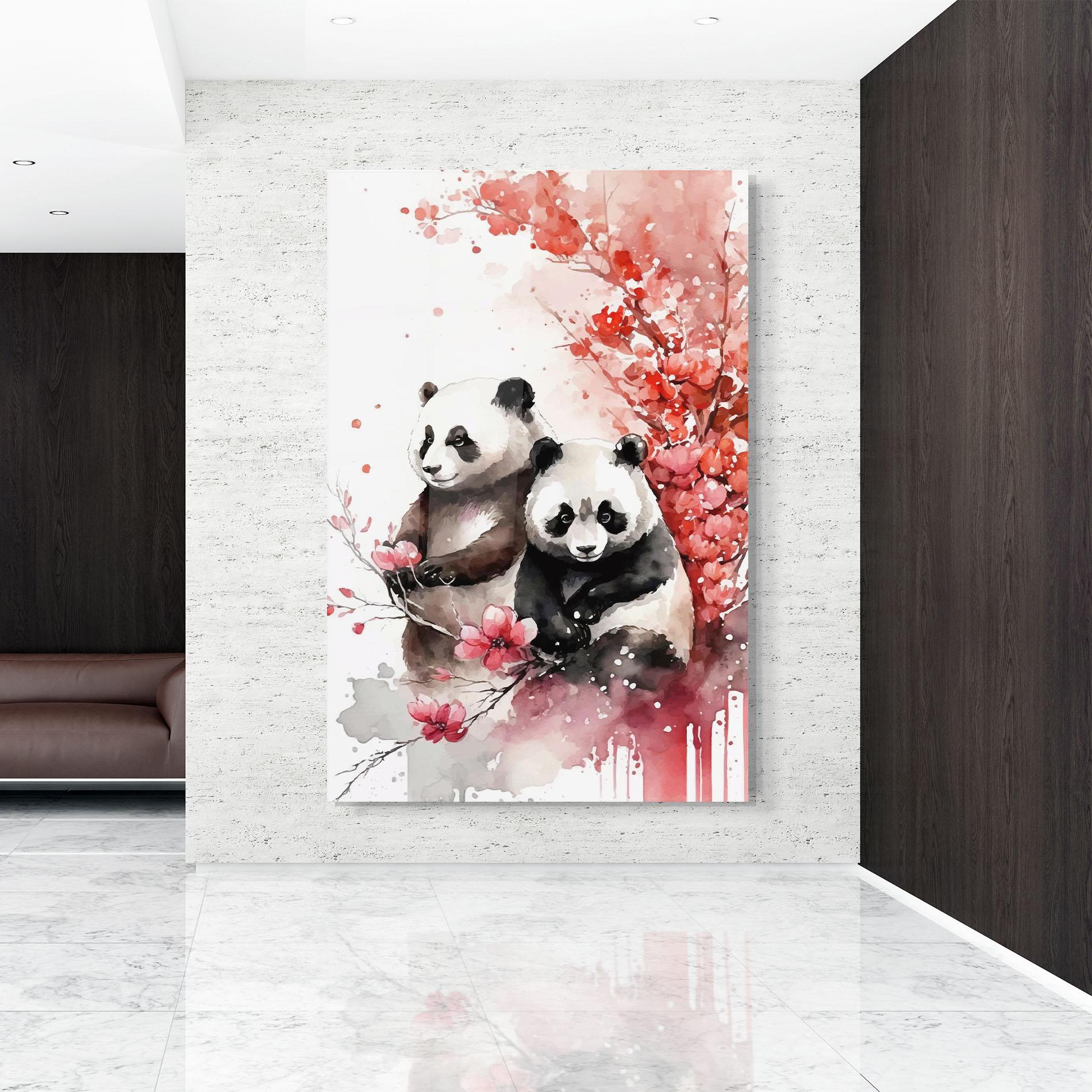 Üvegkép Blossom Panda mockup 9