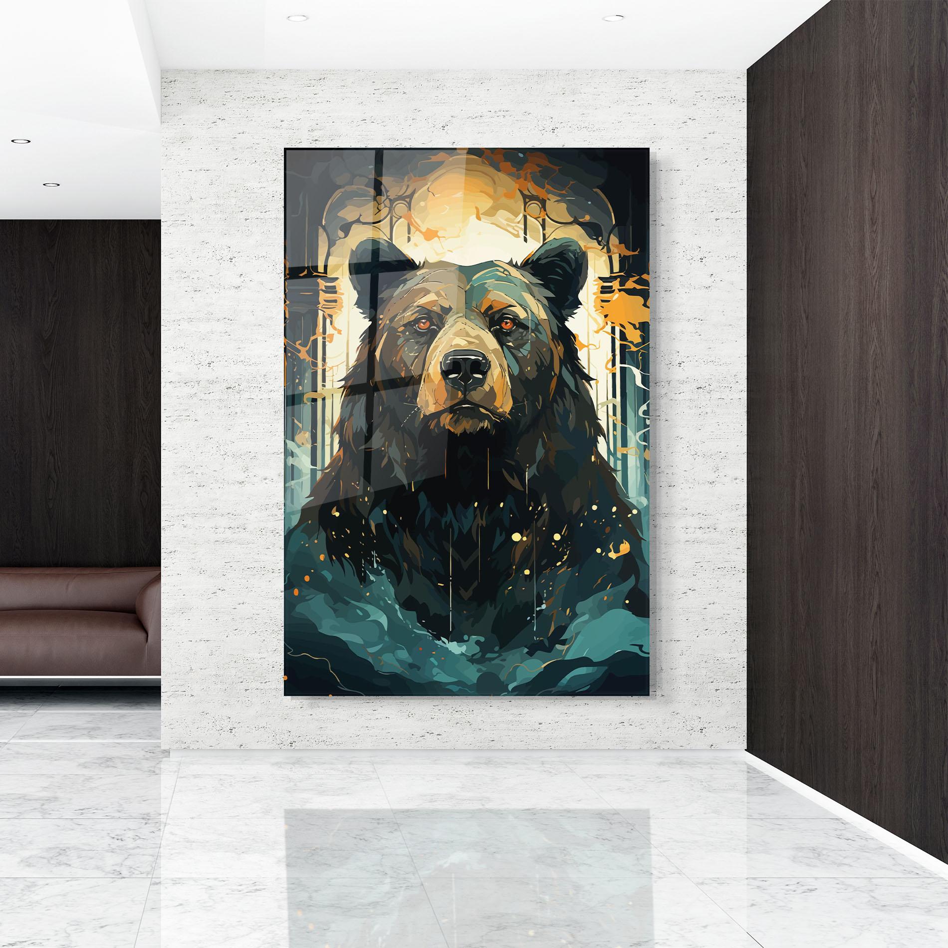 Üvegkép Brown Bear Art mockup 9
