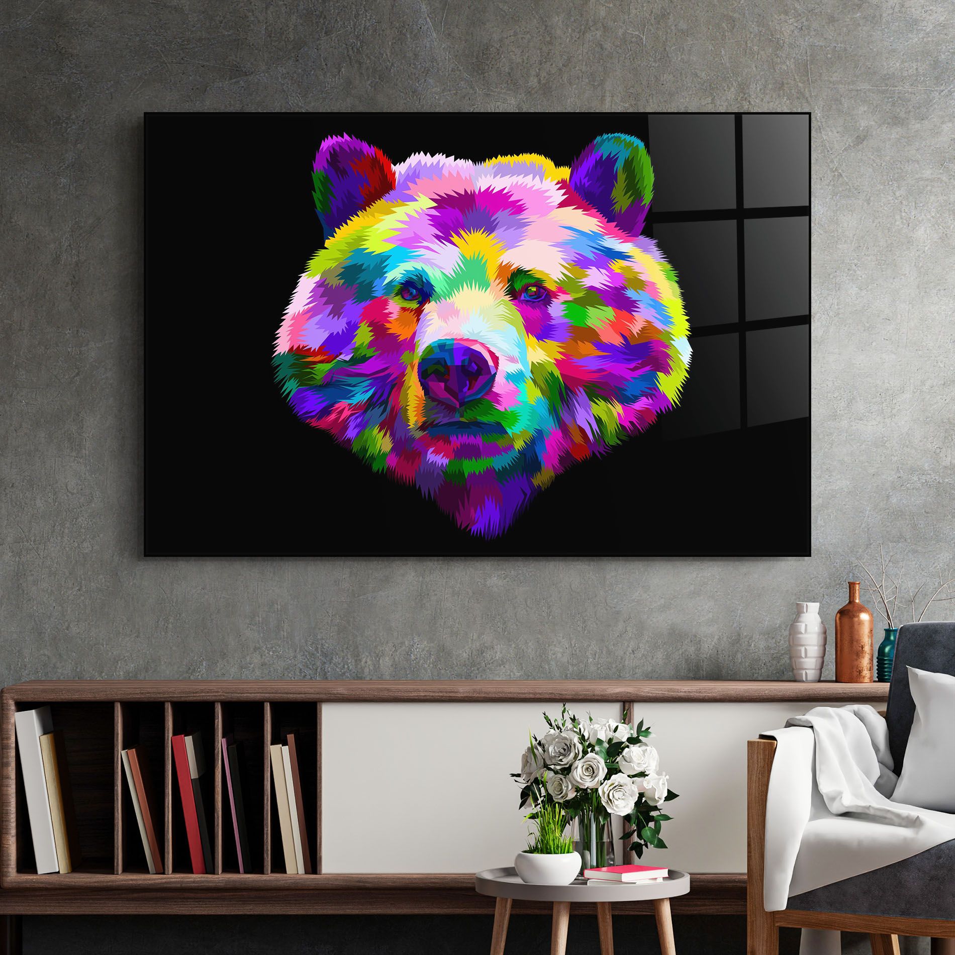 Bear Head Art mockup 2