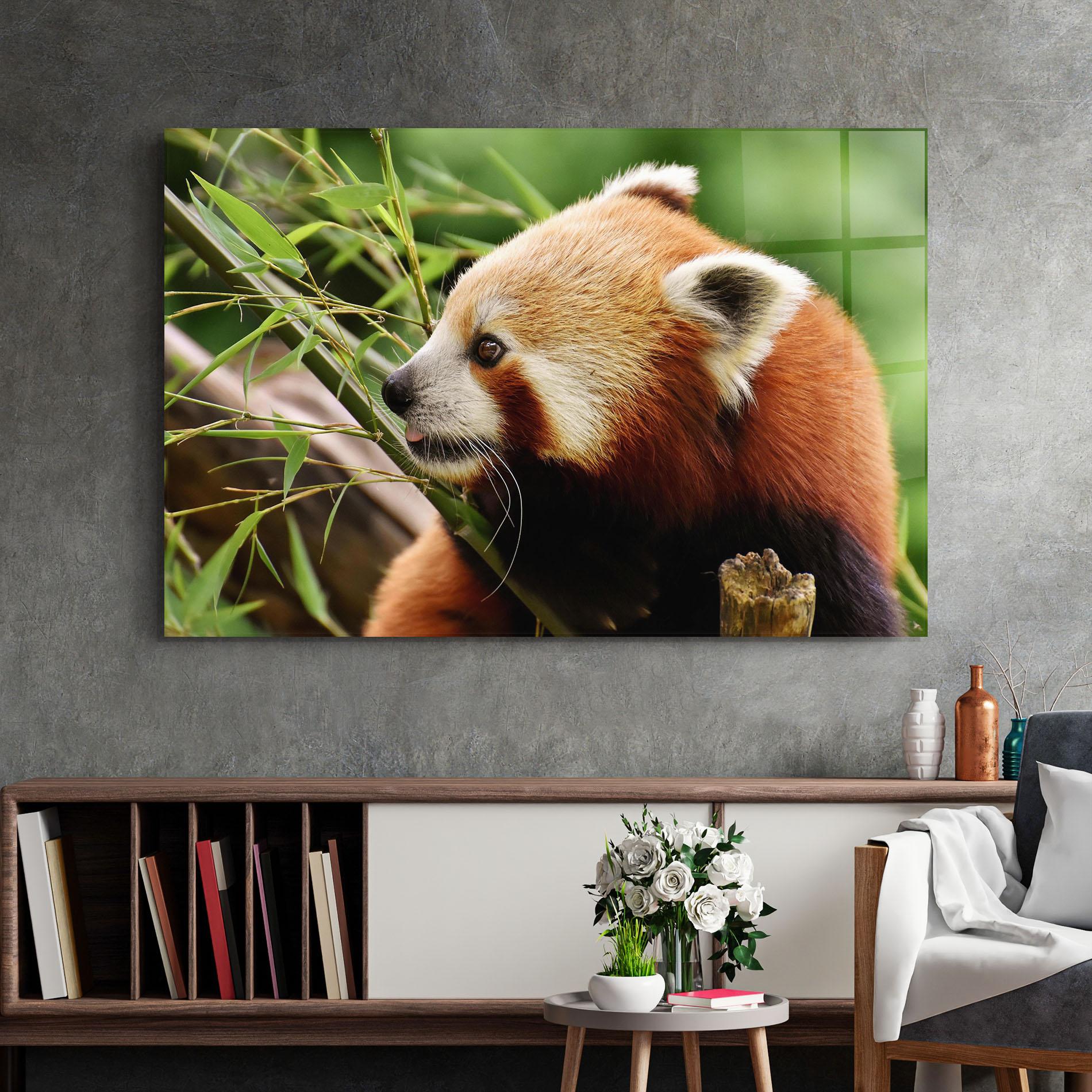 Üvegkép Cute Red Panda mockup 2