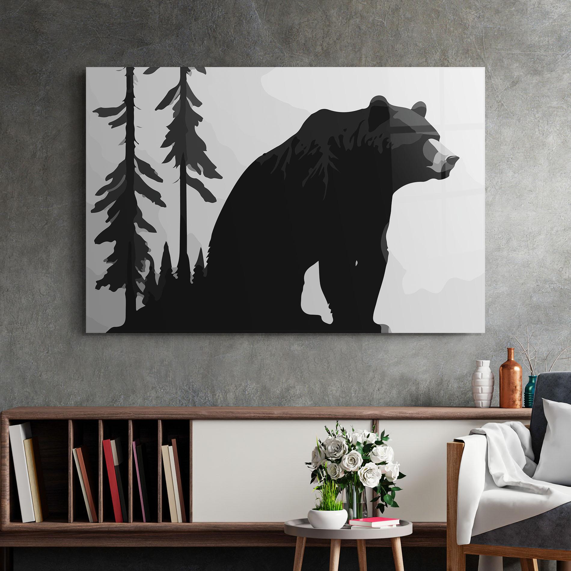 Üvegkép Forest Bear mockup 2