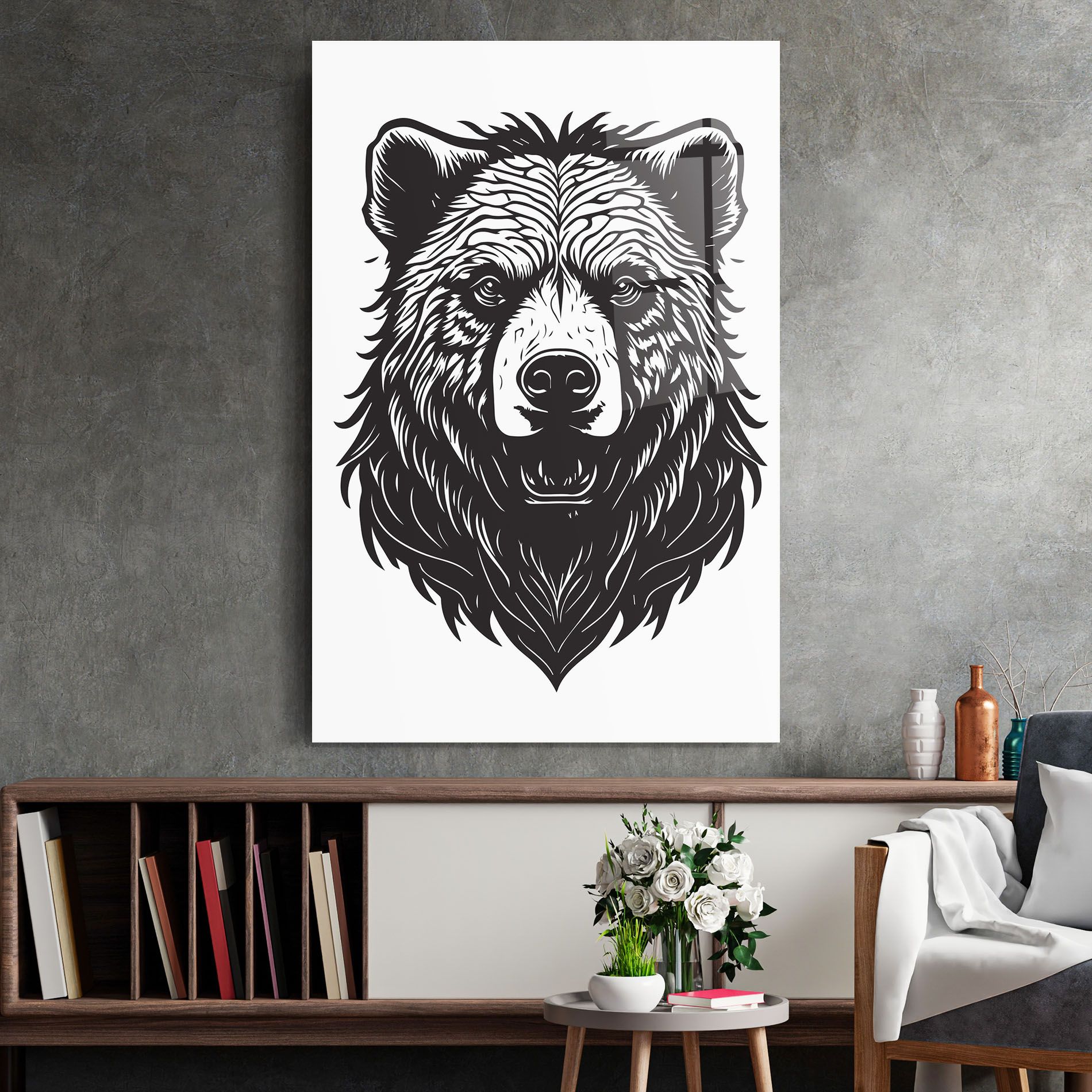 Bear Black Head mockup 2