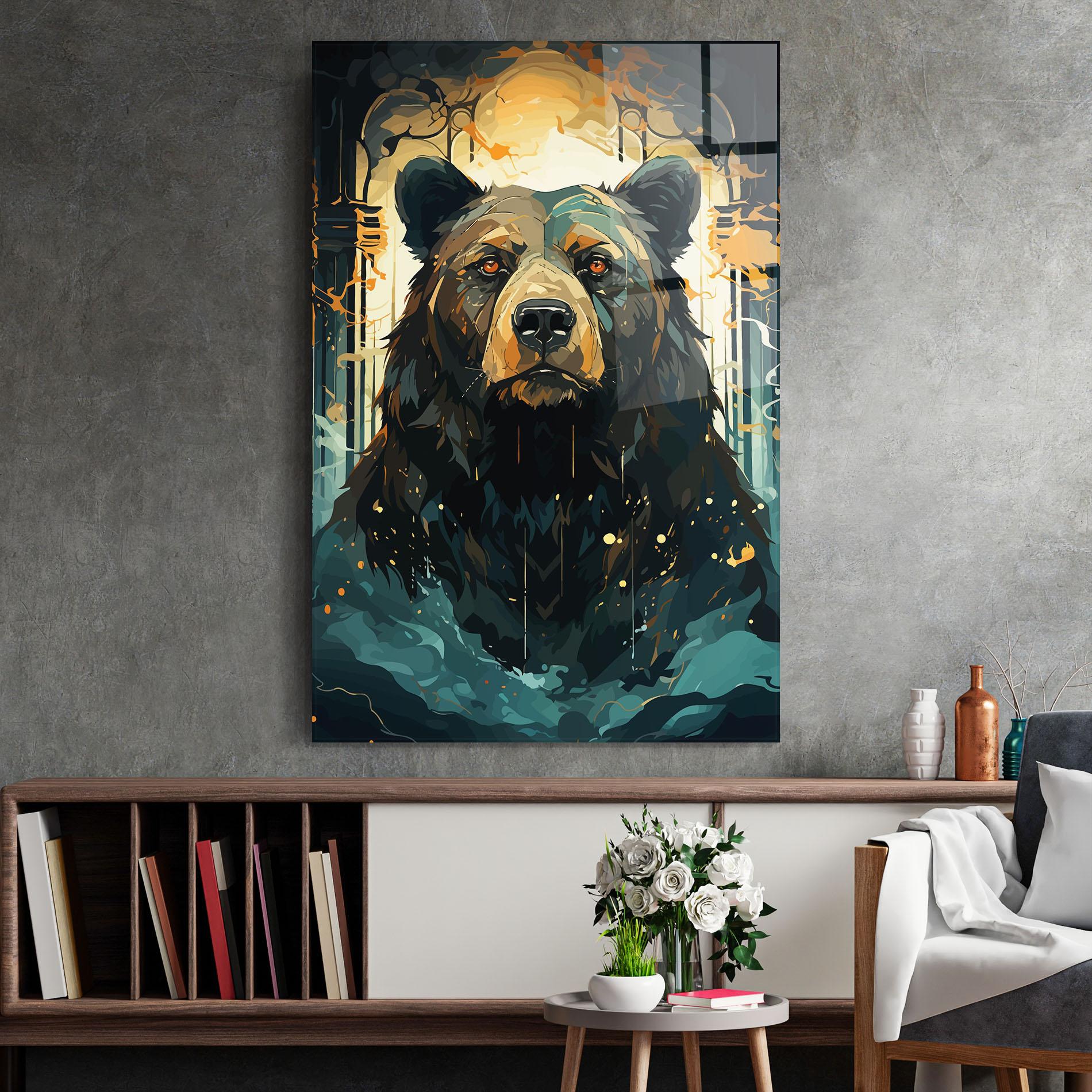 Üvegkép Brown Bear Art mockup 2