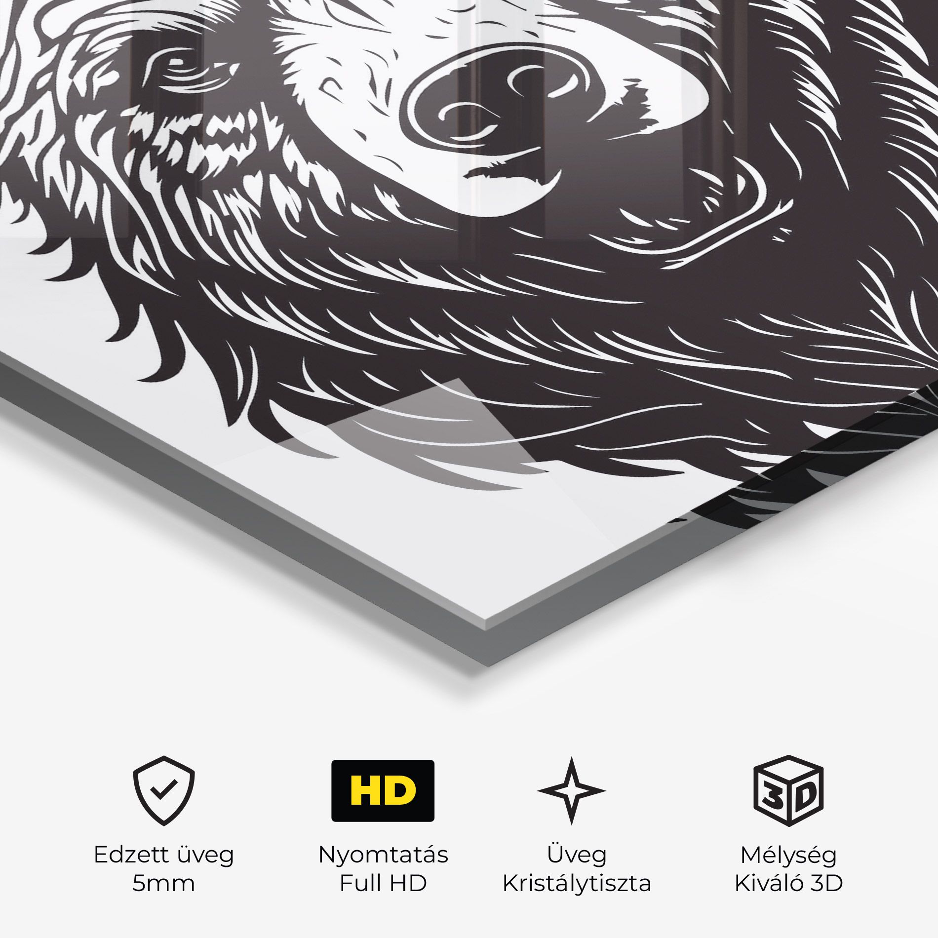 Bear Black Head mockup 3