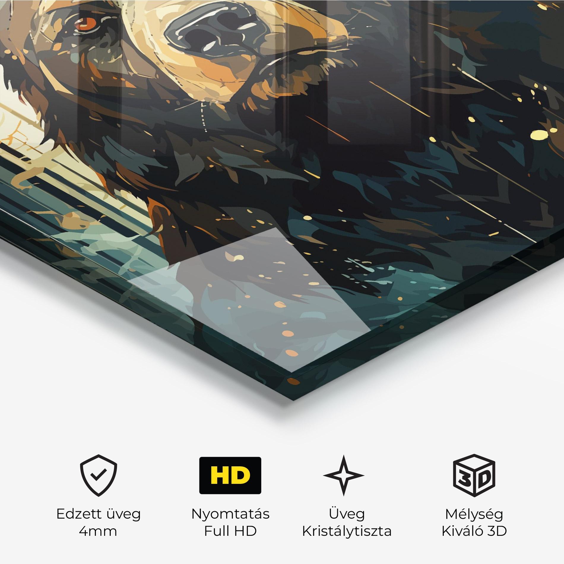 Üvegkép Brown Bear Art mockup 3