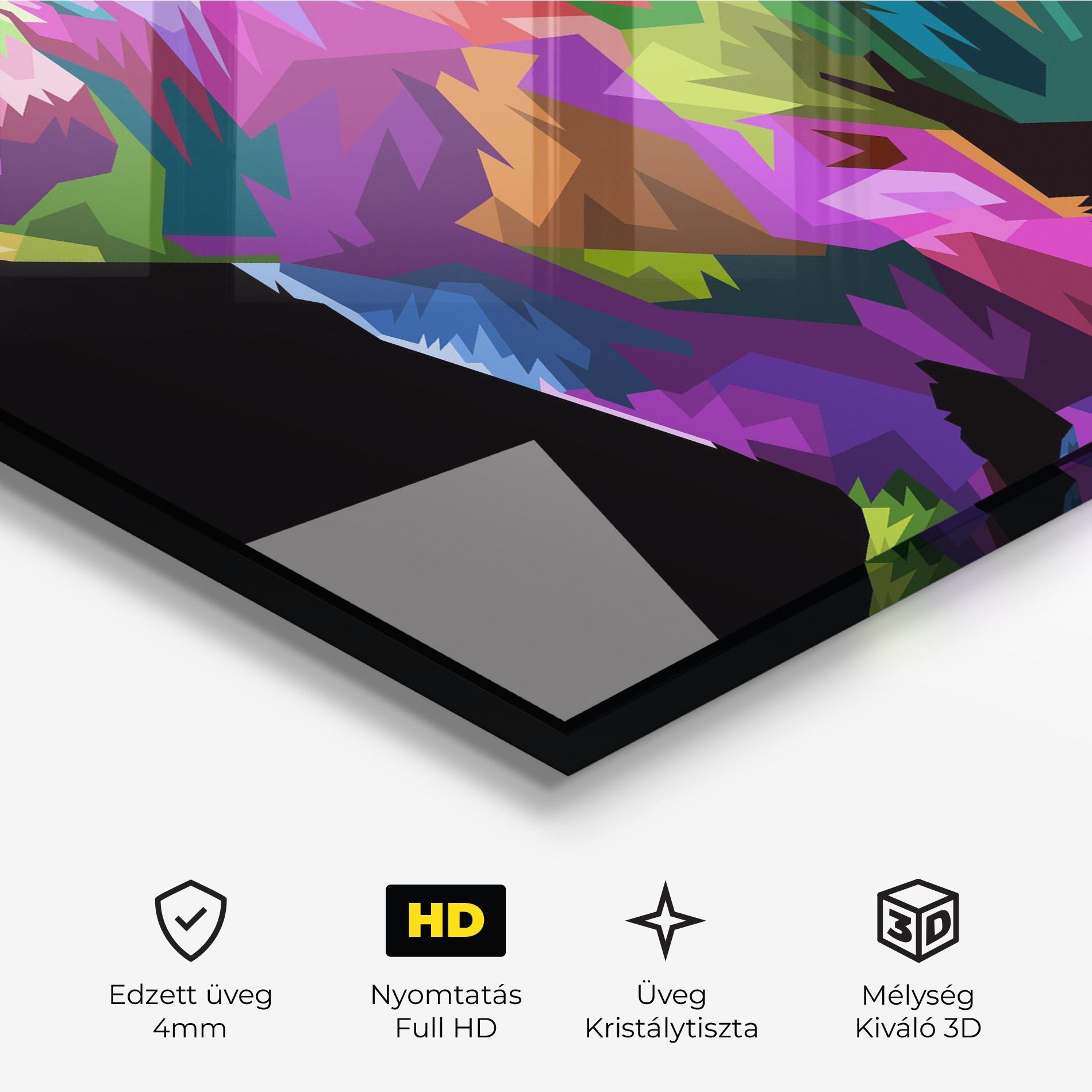 Üvegkép Colorful Icebear mockup 3