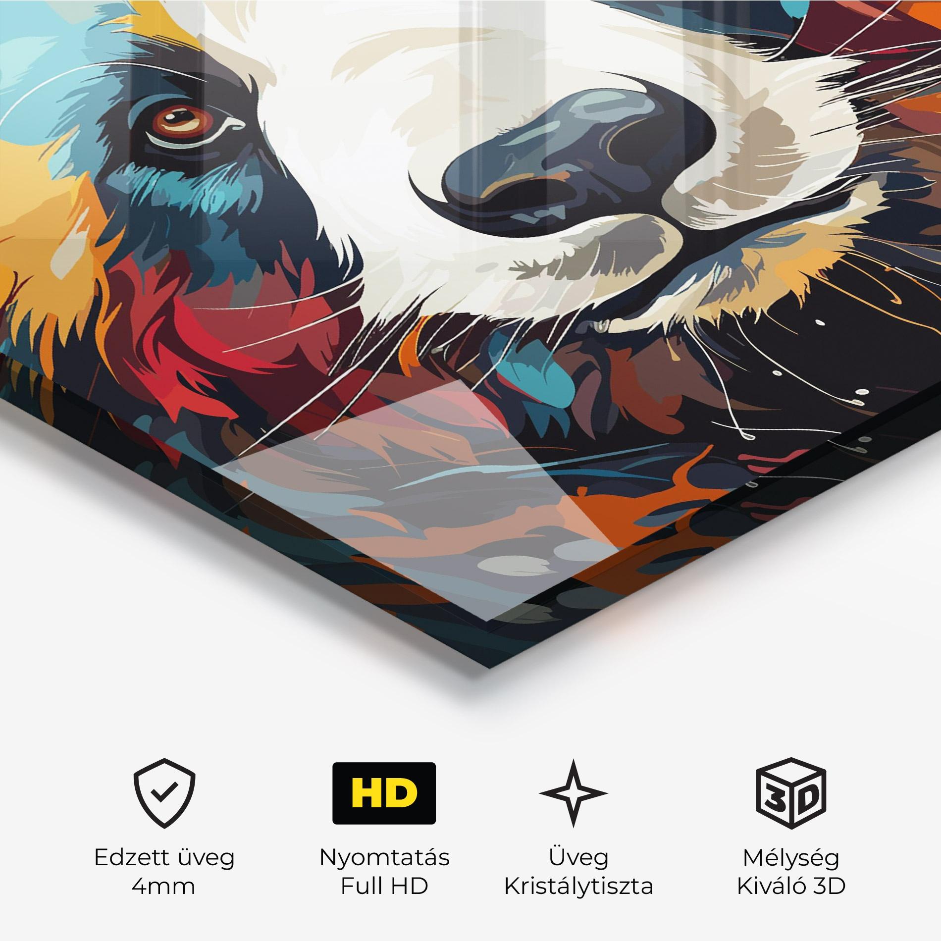 Üvegkép Cream Color Bear mockup 3