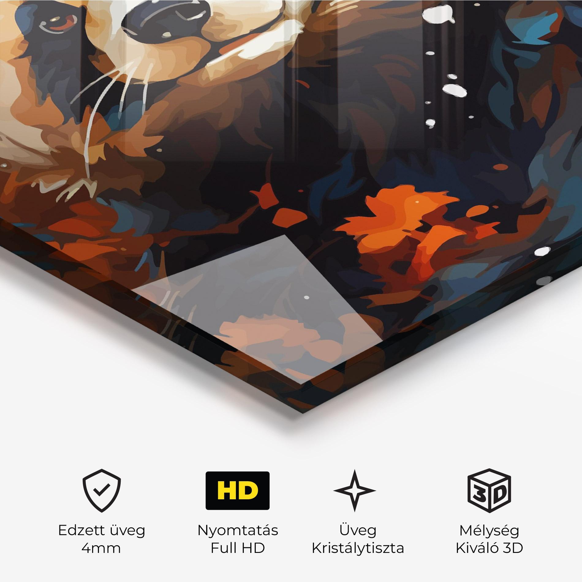 Üvegkép Fluffy Bear mockup 3