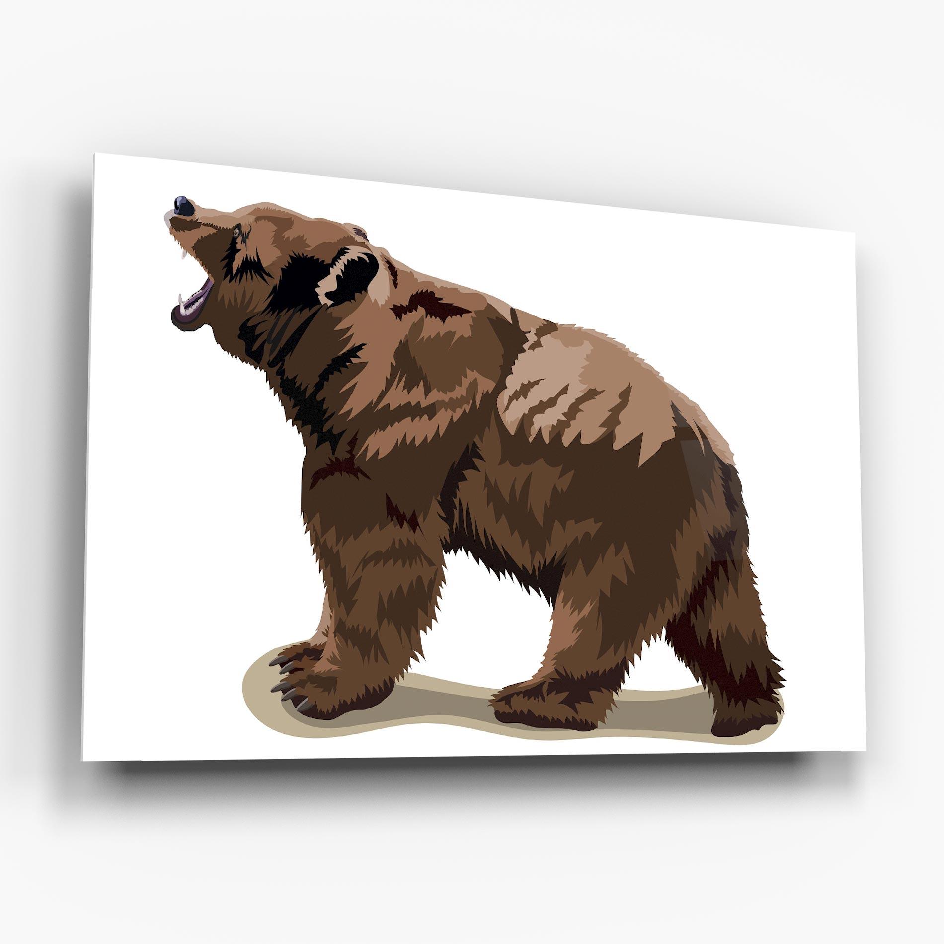 Üvegkép Angry Walking Bear mockup 6