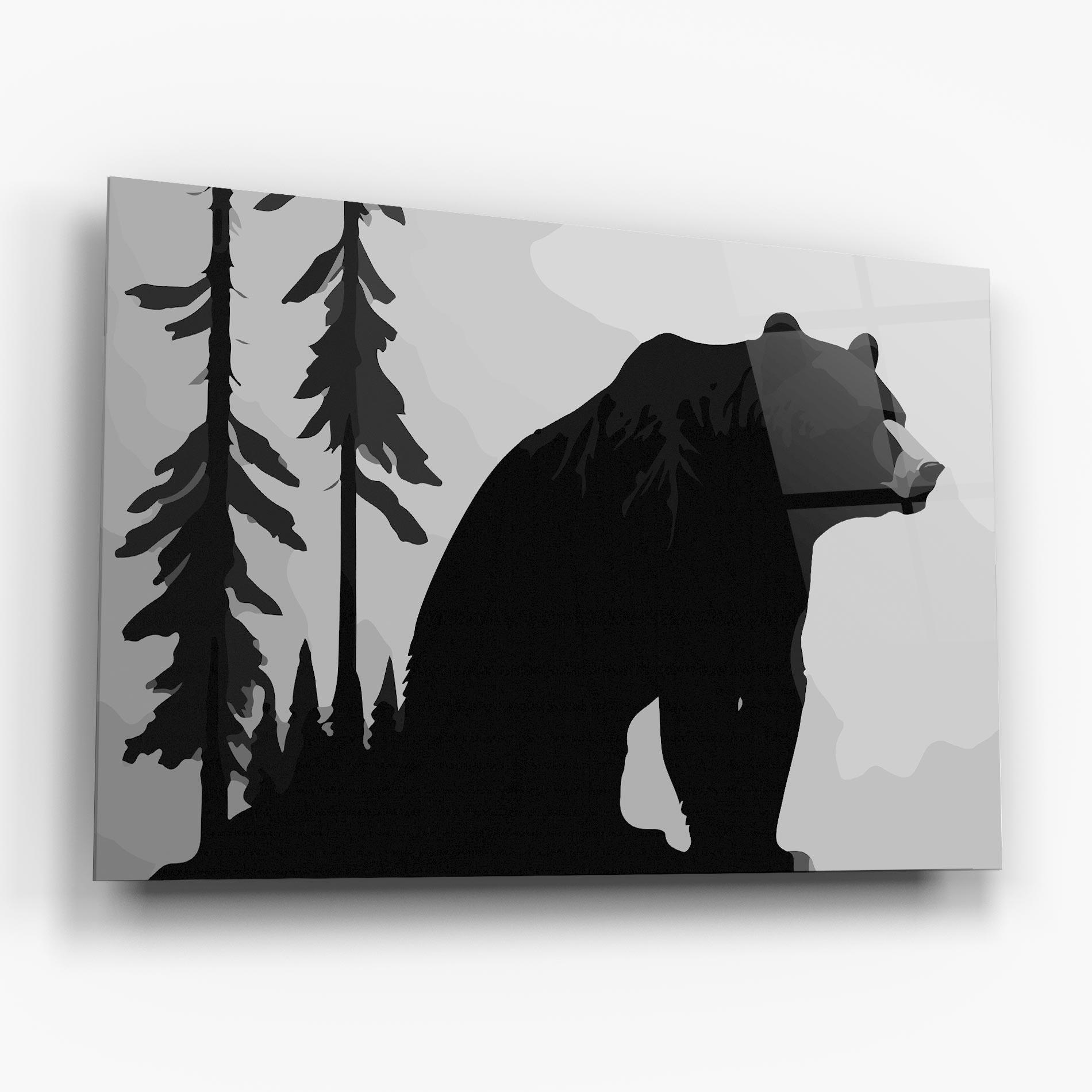 Üvegkép Forest Bear mockup 6