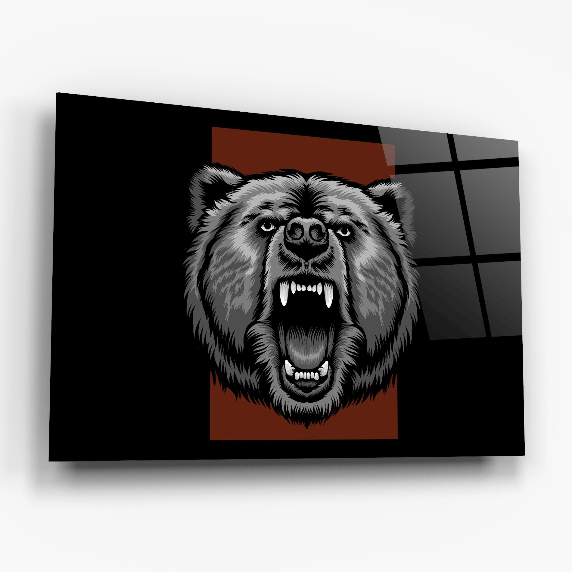 Grey Bear Head mockup 6
