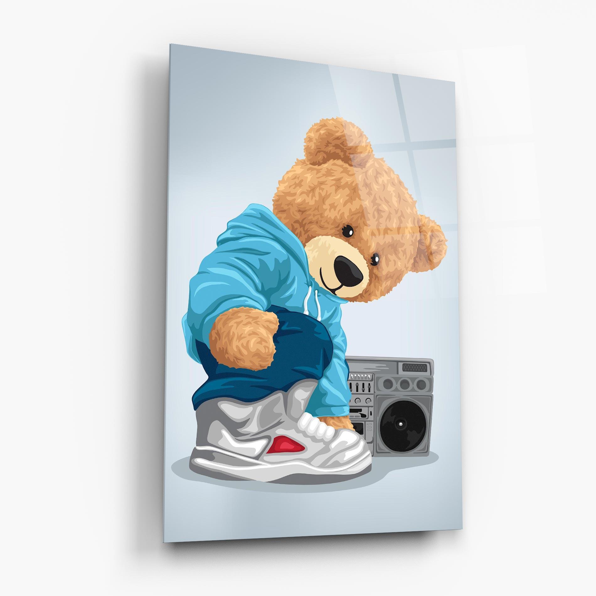 Üvegkép Blue Dressed Bear mockup 6