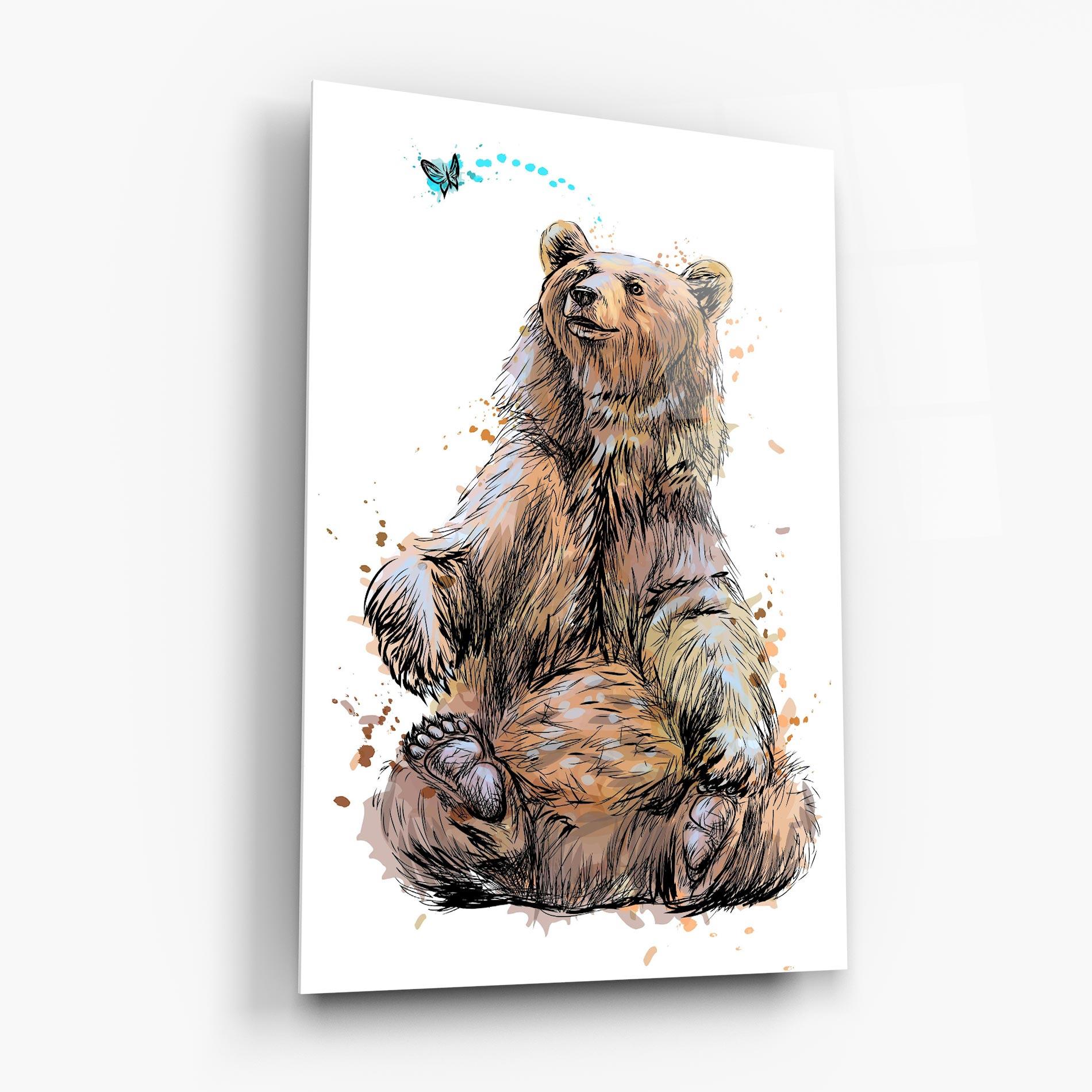 Üvegkép Butterfly Bear mockup 6