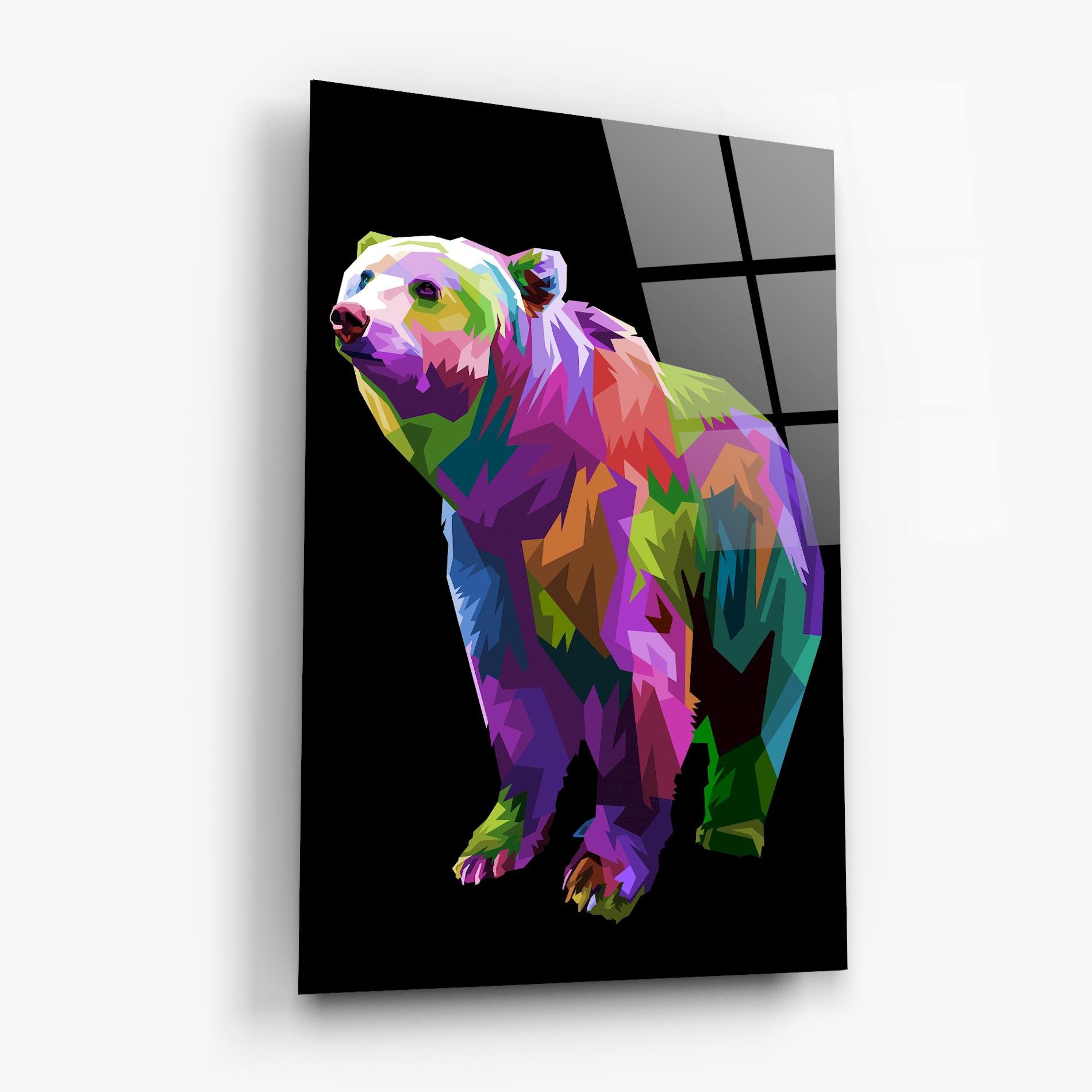Üvegkép Colorful Icebear mockup 6