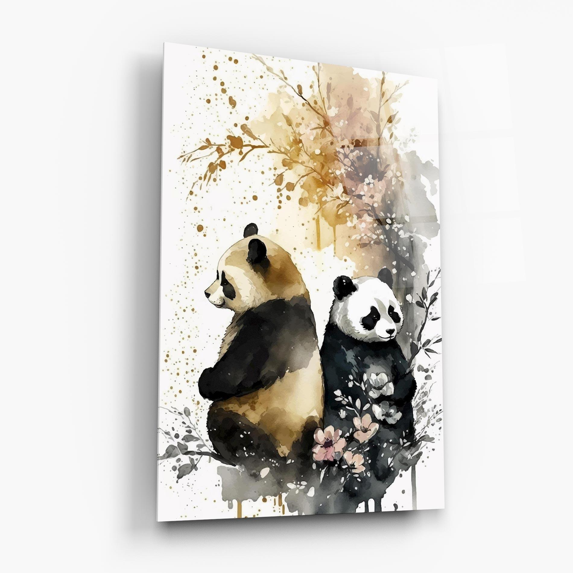 Üvegkép Gold Panda Art mockup 6