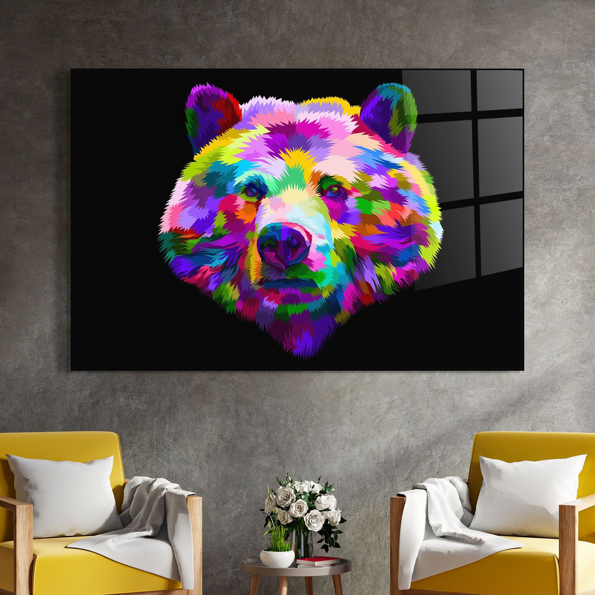Bear Head Art mockup 4