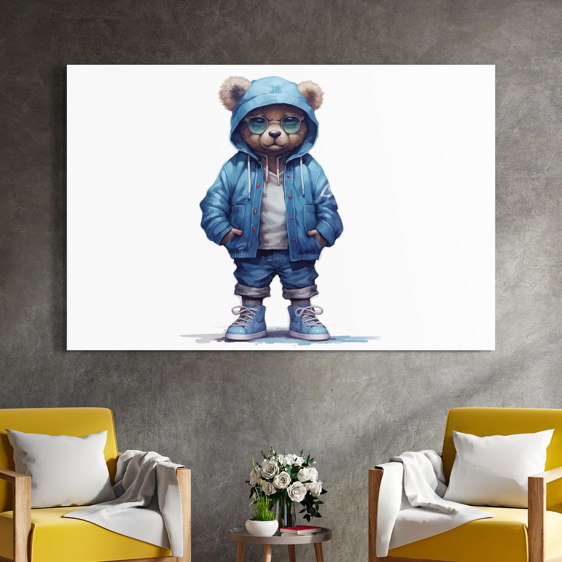 Üvegkép Cool Bear mockup 4