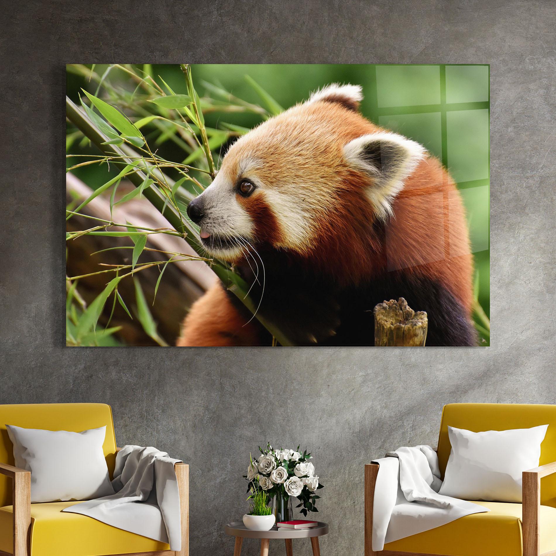 Üvegkép Cute Red Panda mockup 4