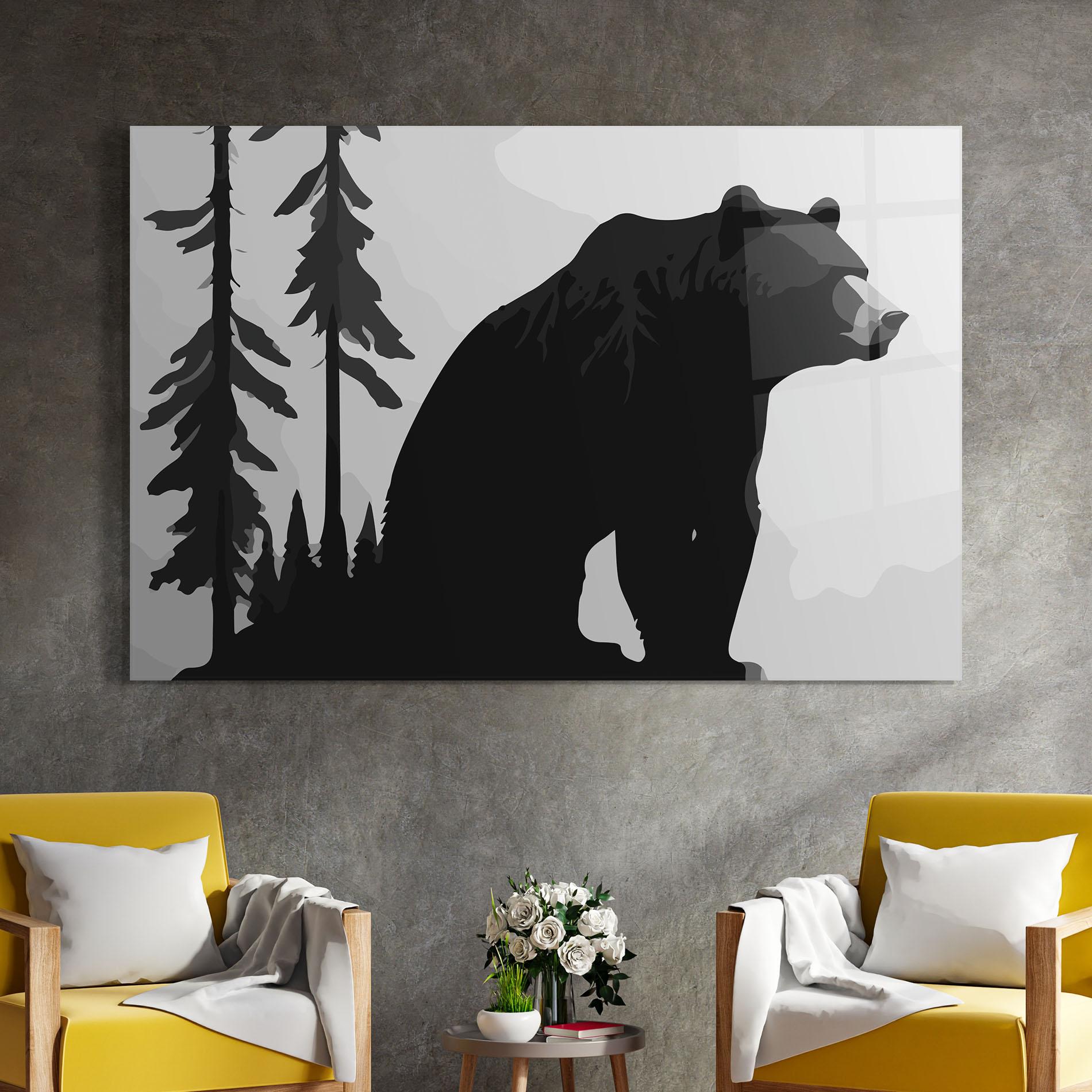 Üvegkép Forest Bear mockup 4