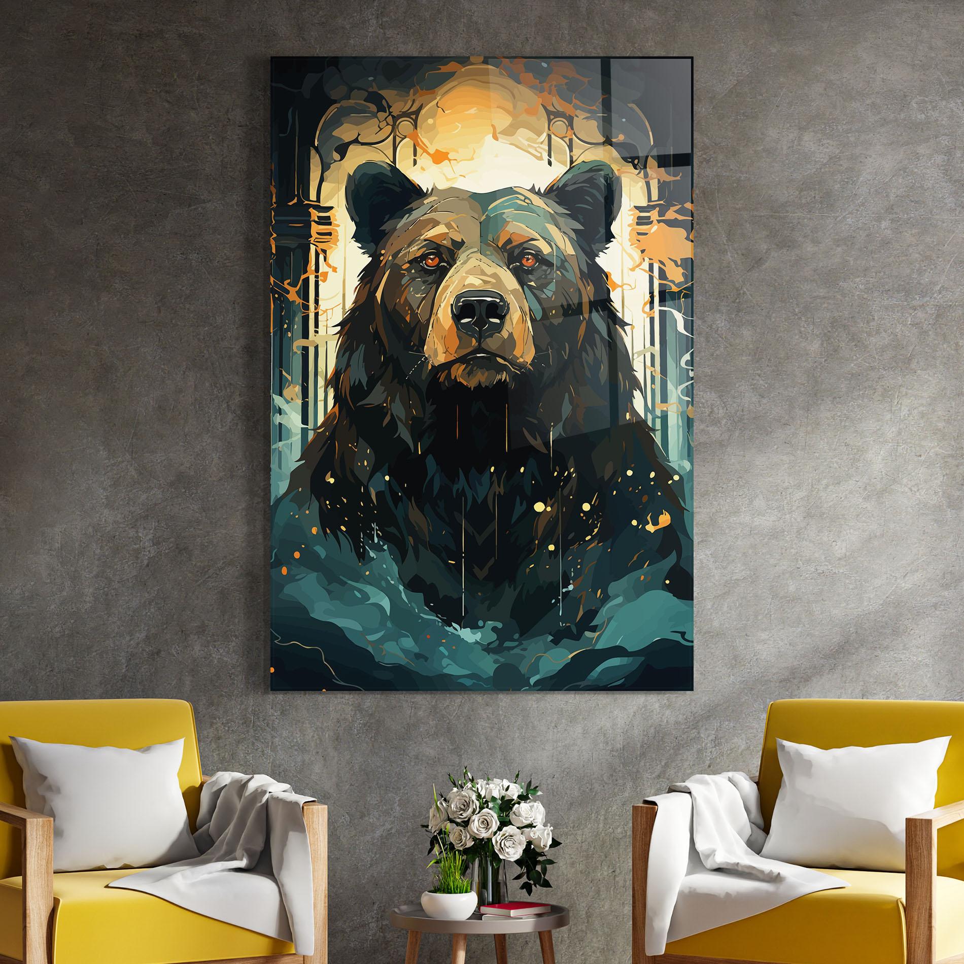 Üvegkép Brown Bear Art mockup 4