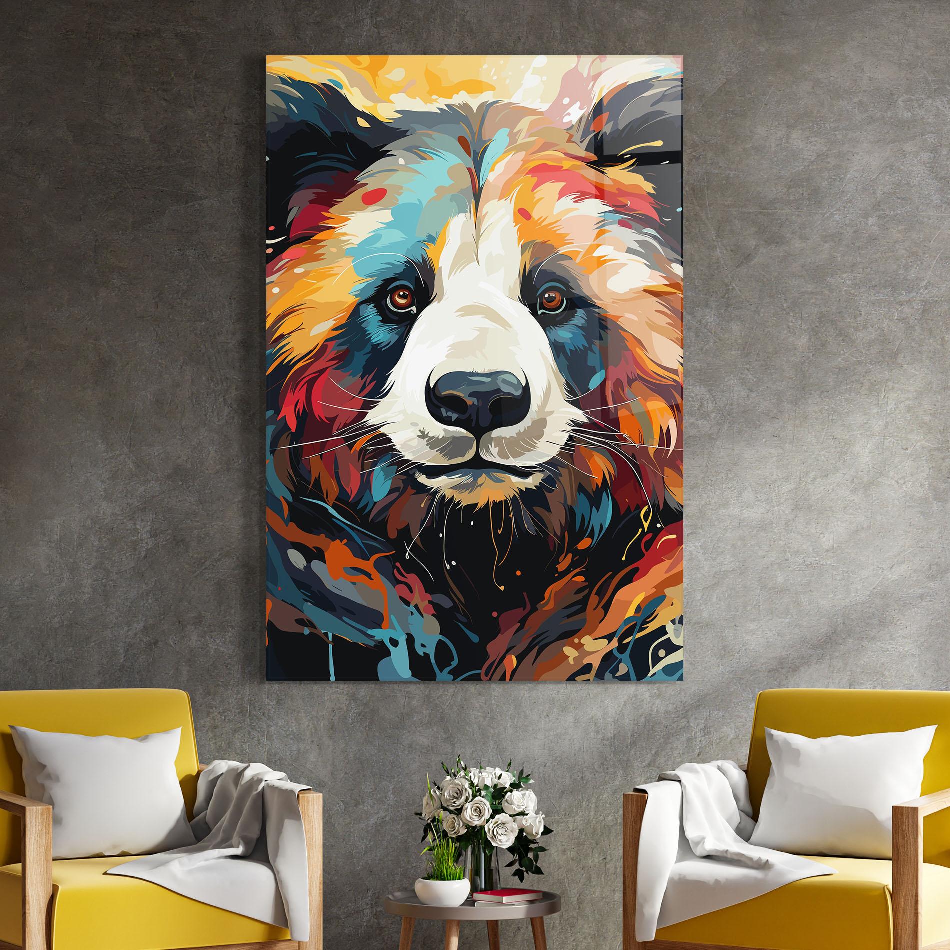 Üvegkép Cream Color Bear mockup 4