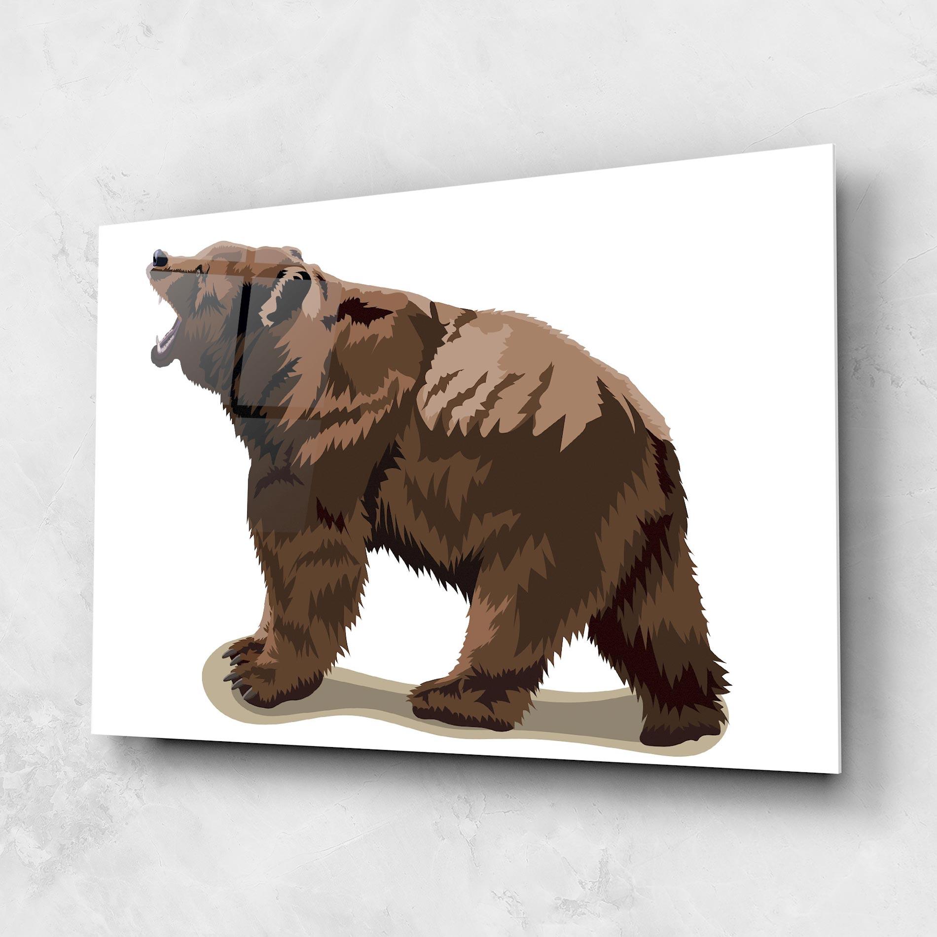 Üvegkép Angry Walking Bear mockup 1