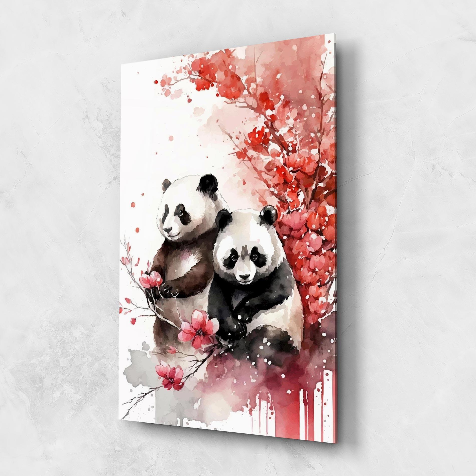 Üvegkép Blossom Panda mockup 1