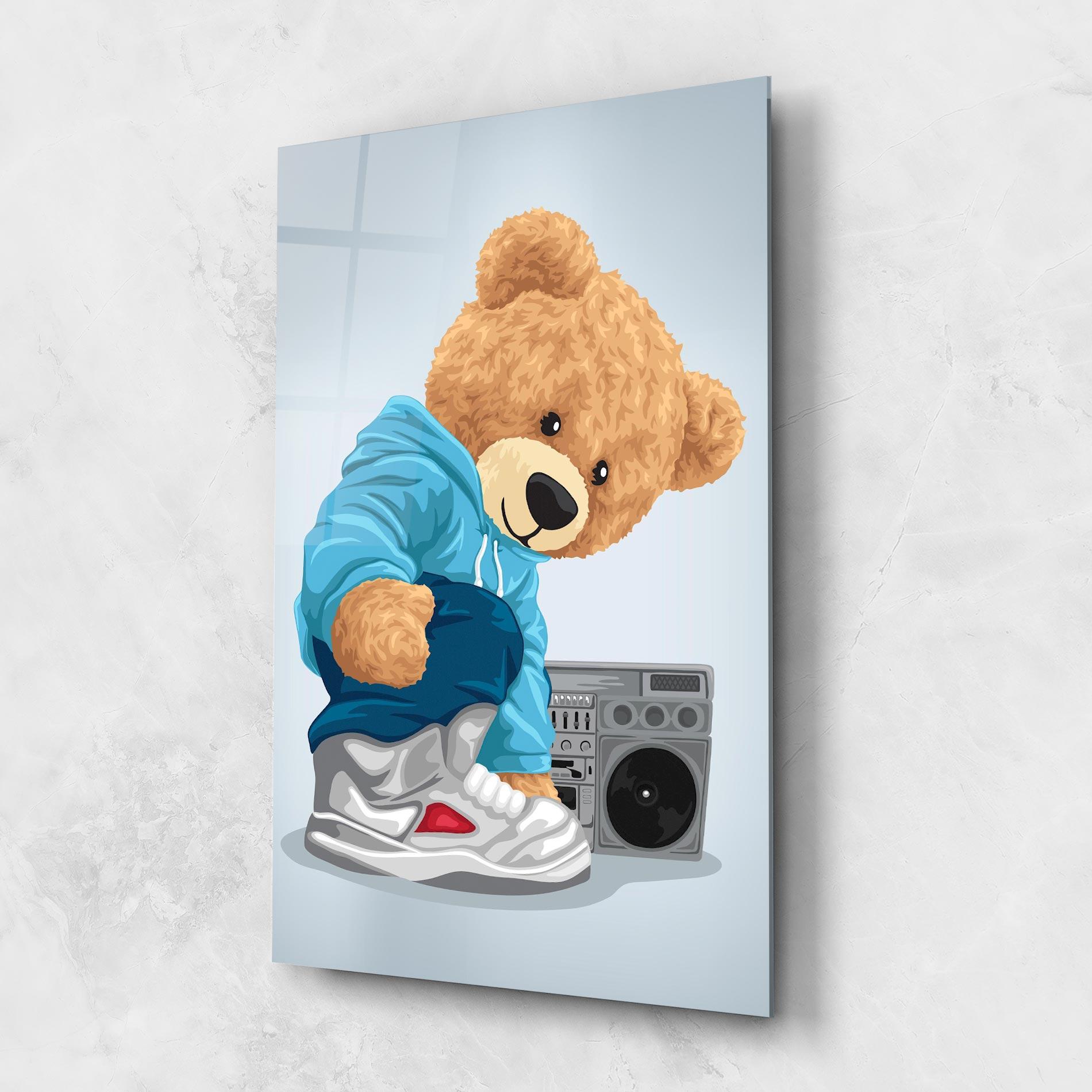 Üvegkép Blue Dressed Bear mockup 1