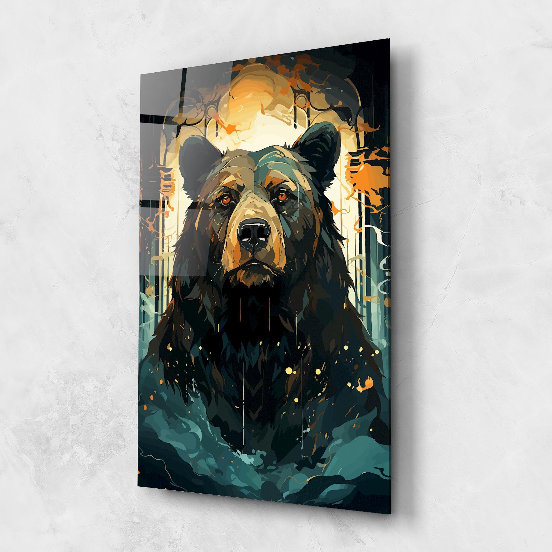 Üvegkép Brown Bear Art mockup 1