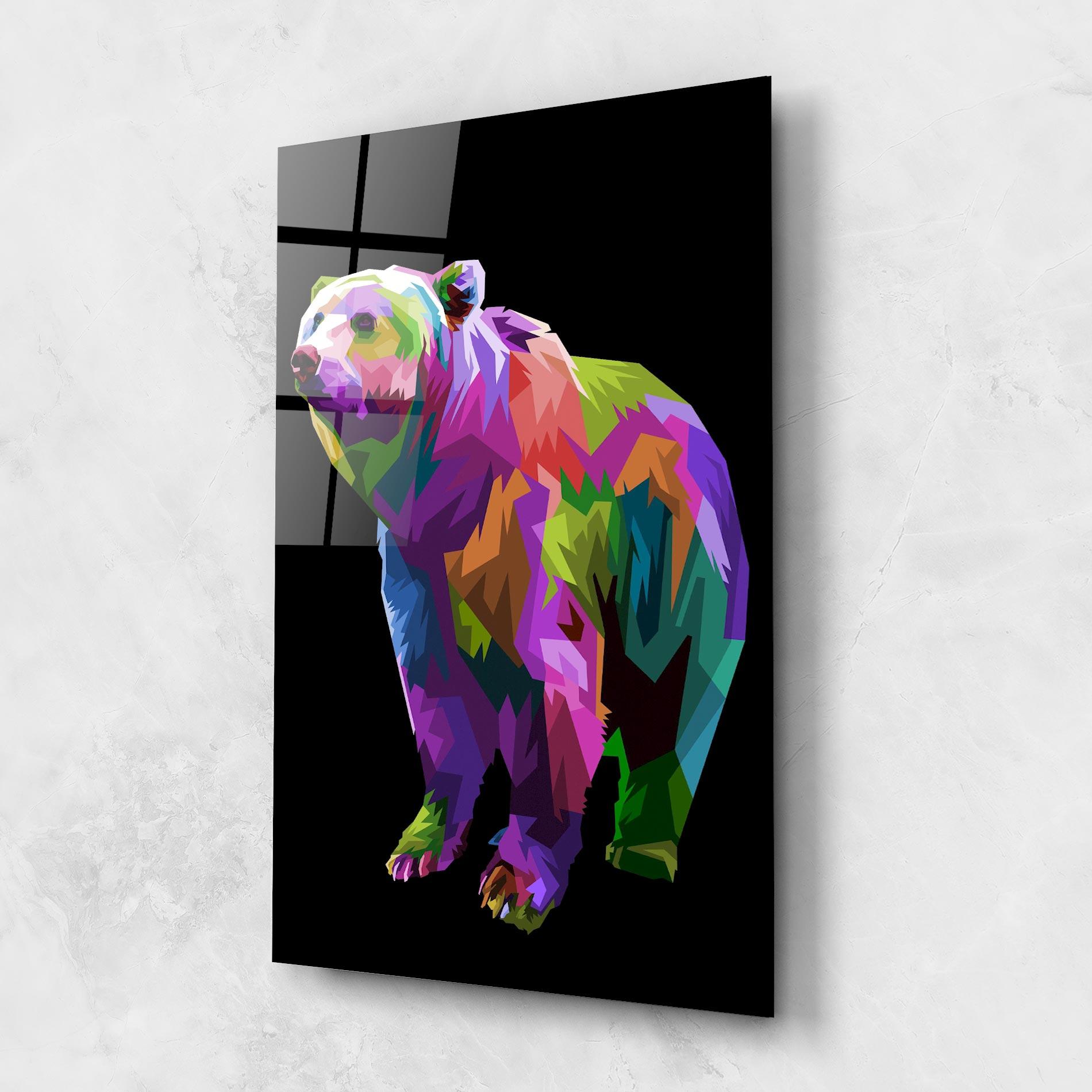 Üvegkép Colorful Icebear mockup 1