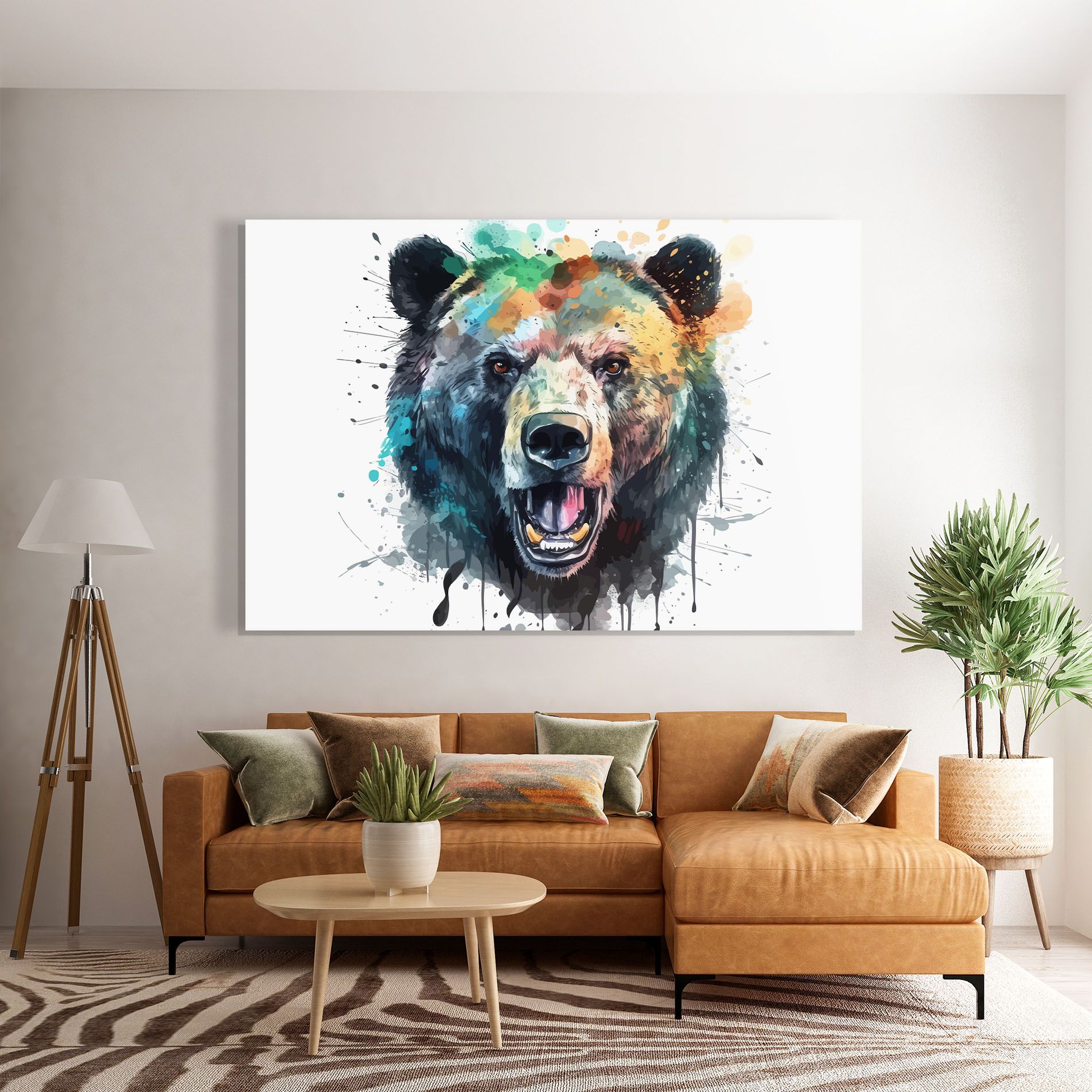 Artistic Bear Head mockup 7